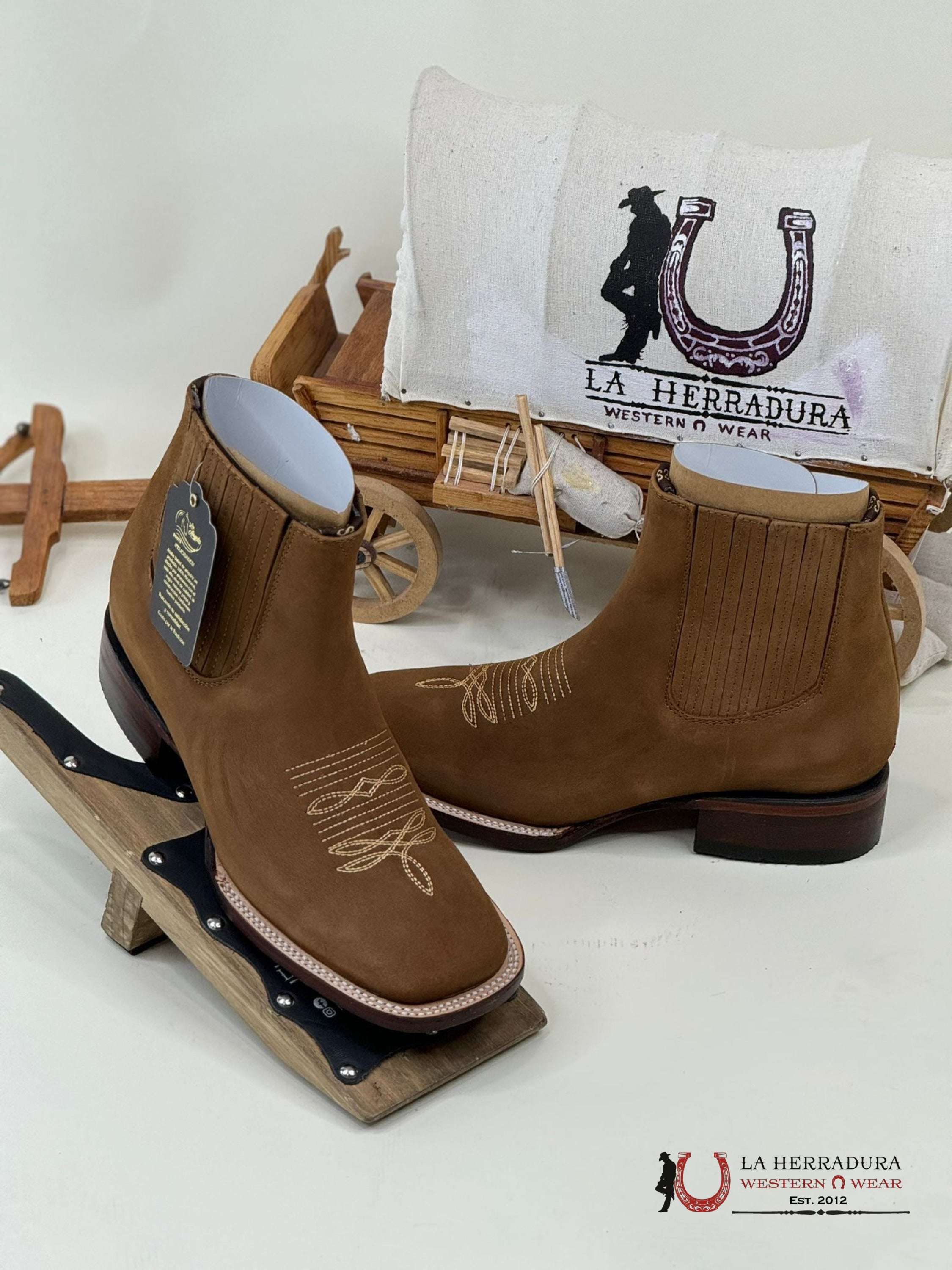 Los Angeles Shedron Leather Nobuck Short Boot Botas Hombres