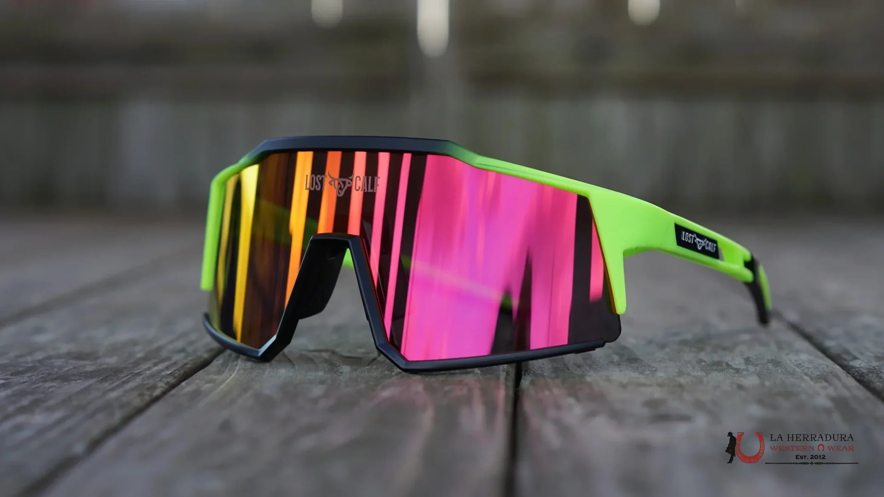 LOST CALF BLACK/GREEN SUNGLASSES RAPTOR STANDARD ACCESORIOS
