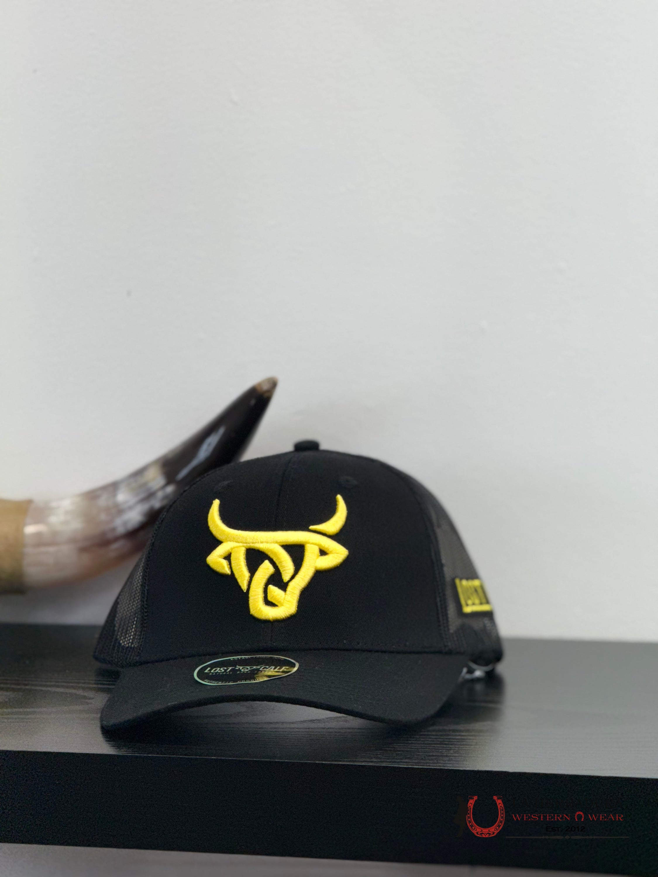 LOST CALF BLACK Style 1.13 GOLD YELLOW CAPS MENS GORRAS HOMBRES