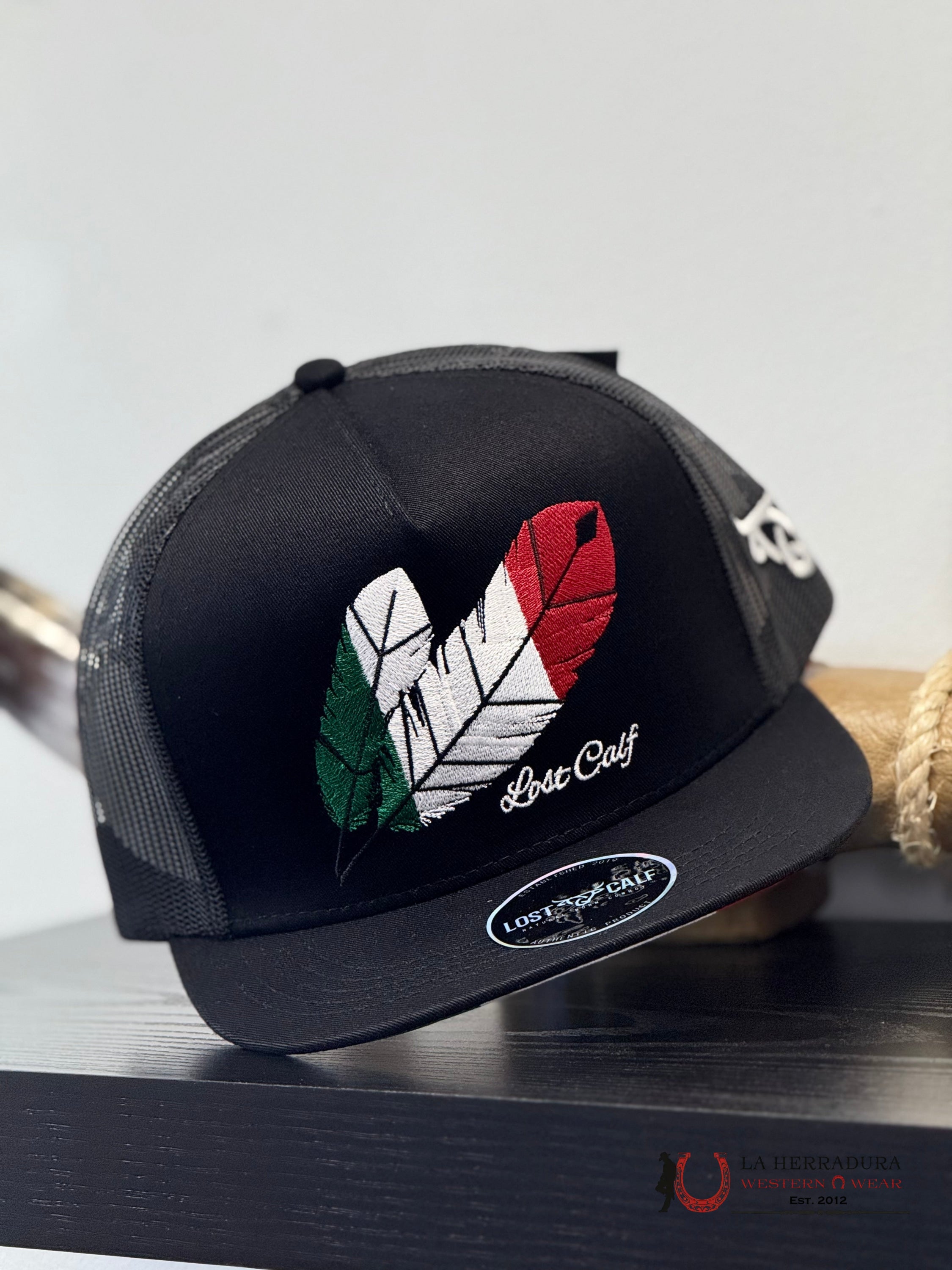 LOST CALF BLACK Style 5.9 MEXICO COLOR LEAF CAPS MENS GORRAS HOMBRES