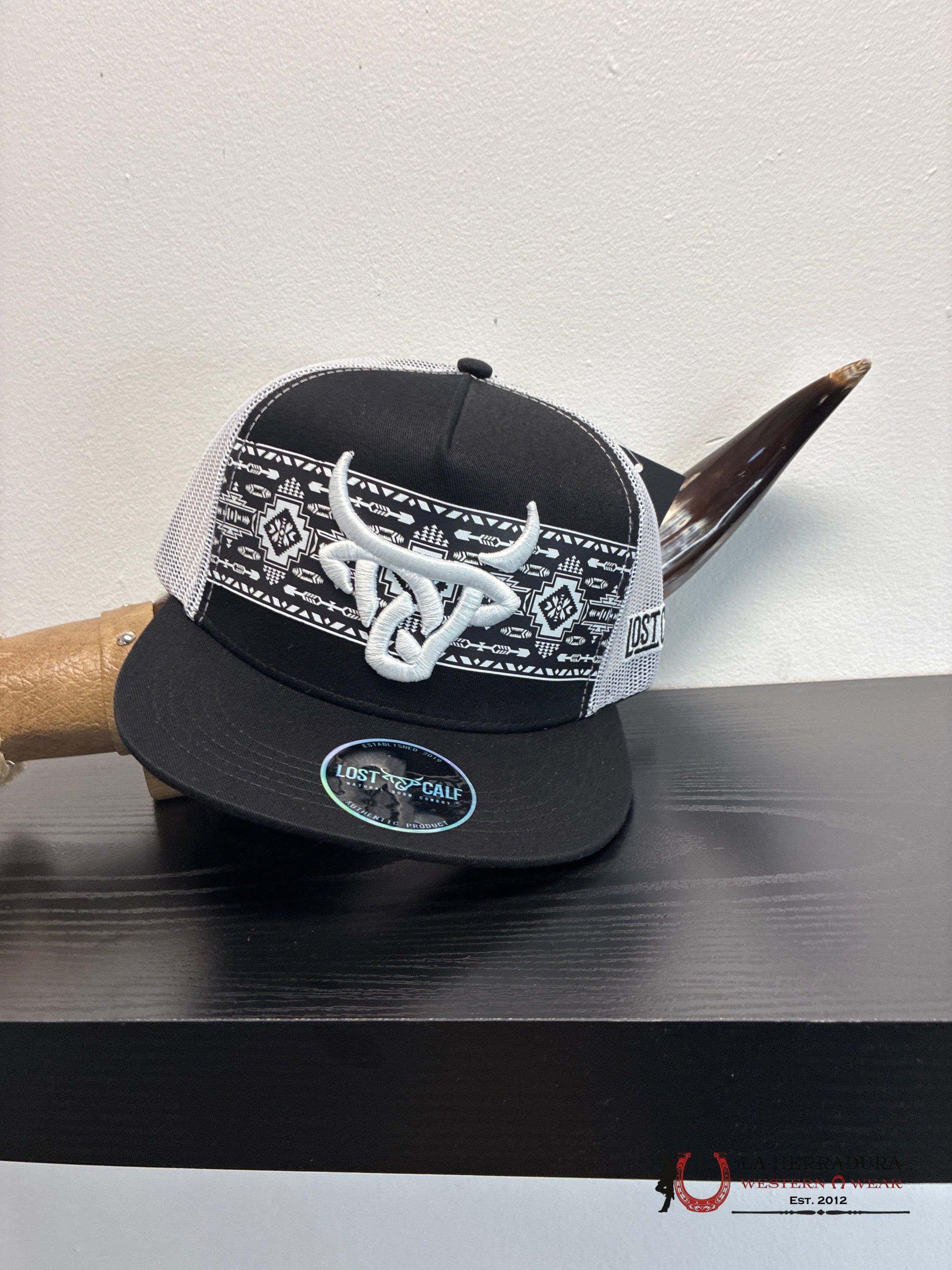 LOST CALF BLACK Style 6.1 WHITE CAPS MENS GORRAS HOMBRES