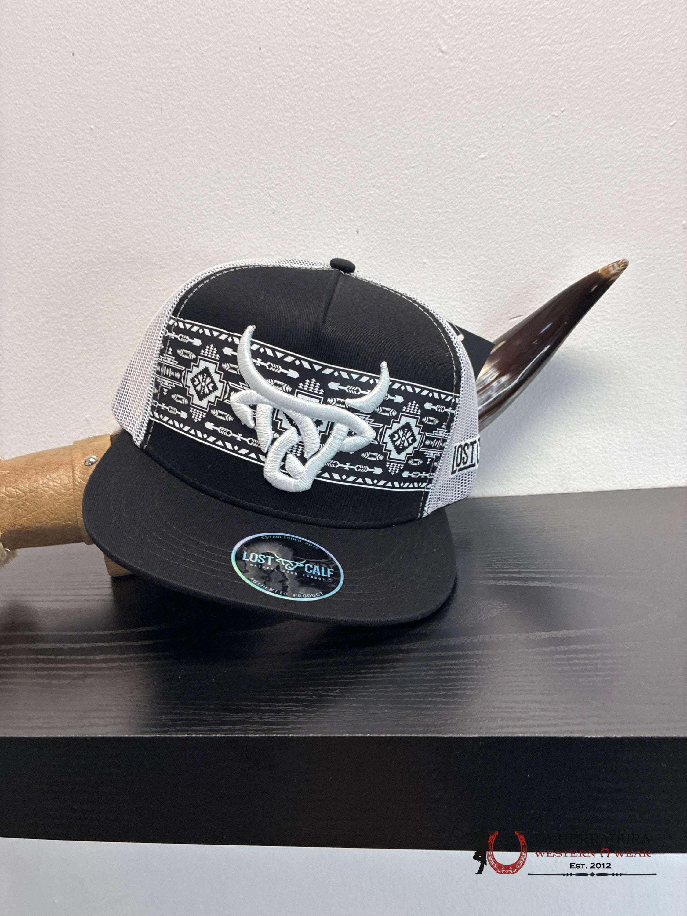LOST CALF BLACK Style 6.1 WHITE CAPS MENS GORRAS HOMBRES