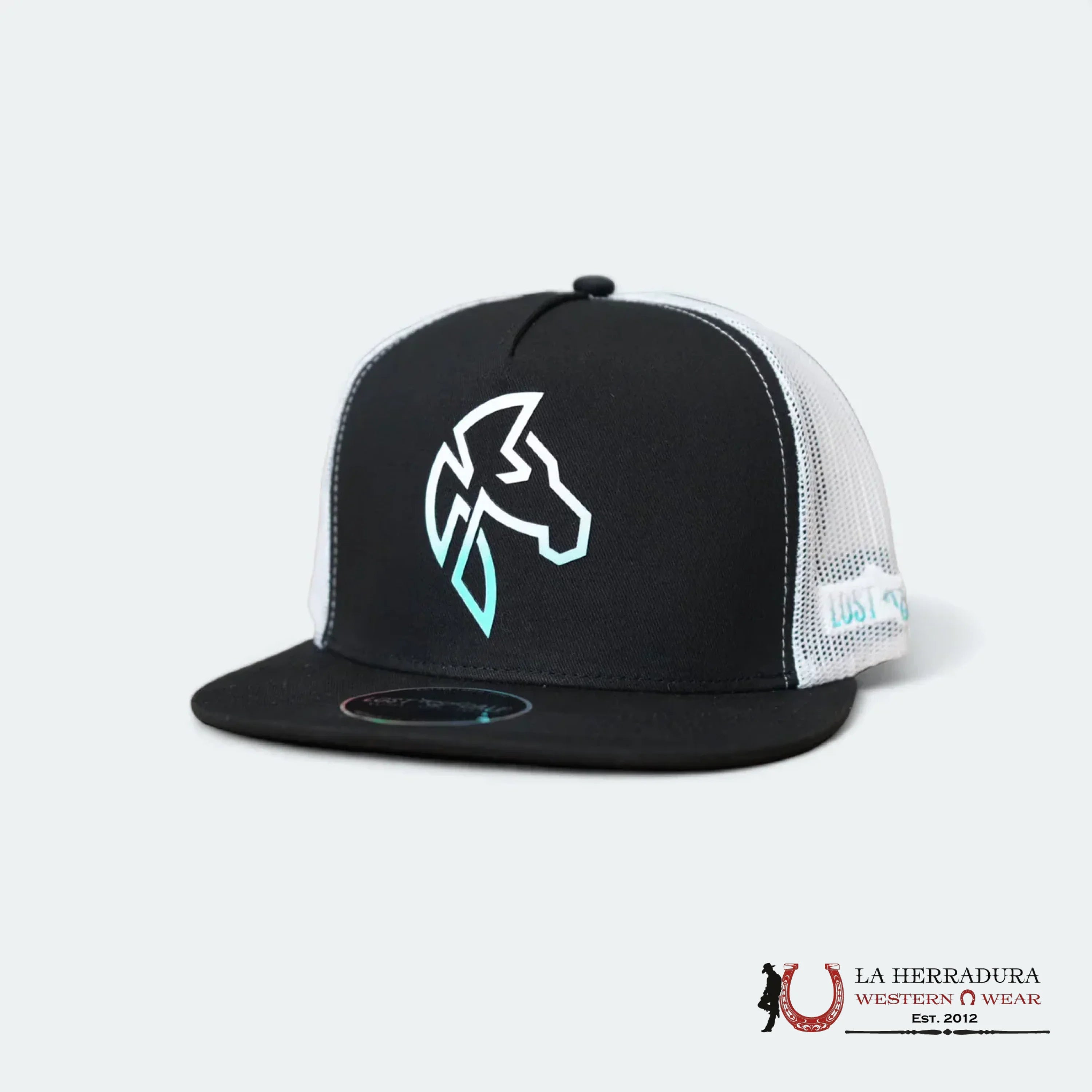 LOST CALF BLACK Style 6.17 White Horse CAPS MENS GORRAS HOMBRES