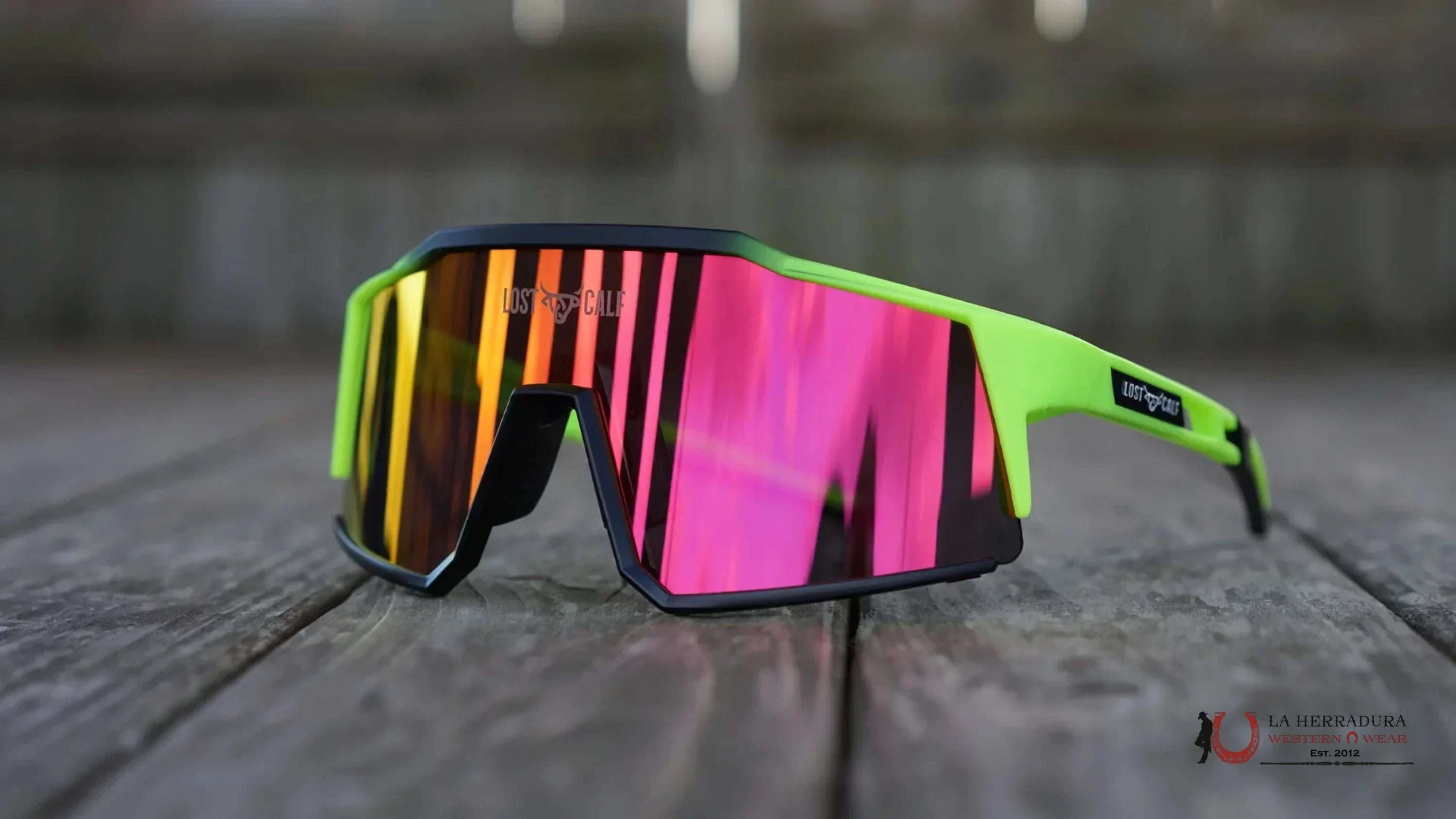 LOST CALF GREEN/BLACK/RED SUNGLASSES RAPTOR STANDARD ACCESORIOS