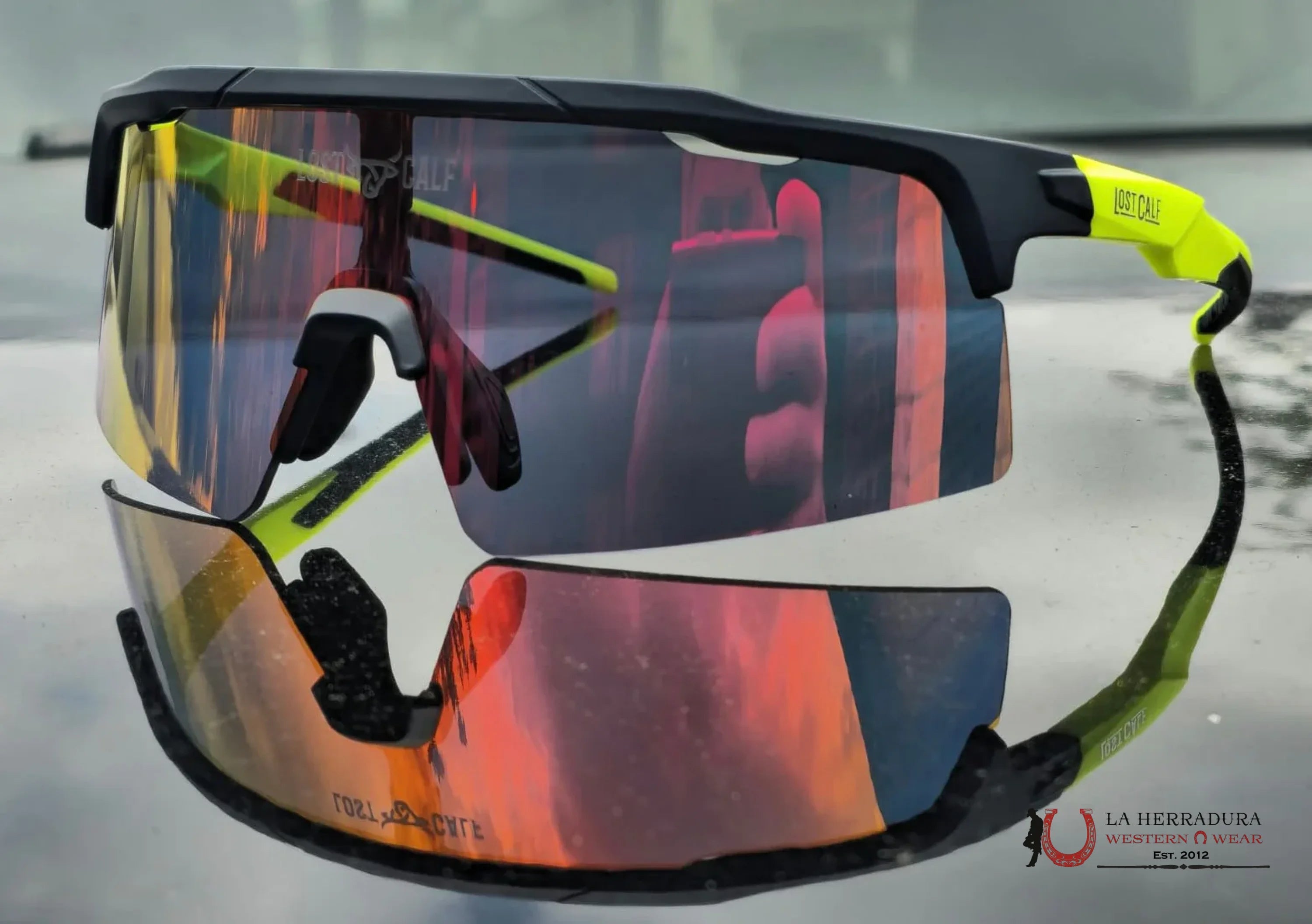 LOST CALF LIME/GREEN/RED SUNGLASSES FENIX STANDARD ACCESORIOS
