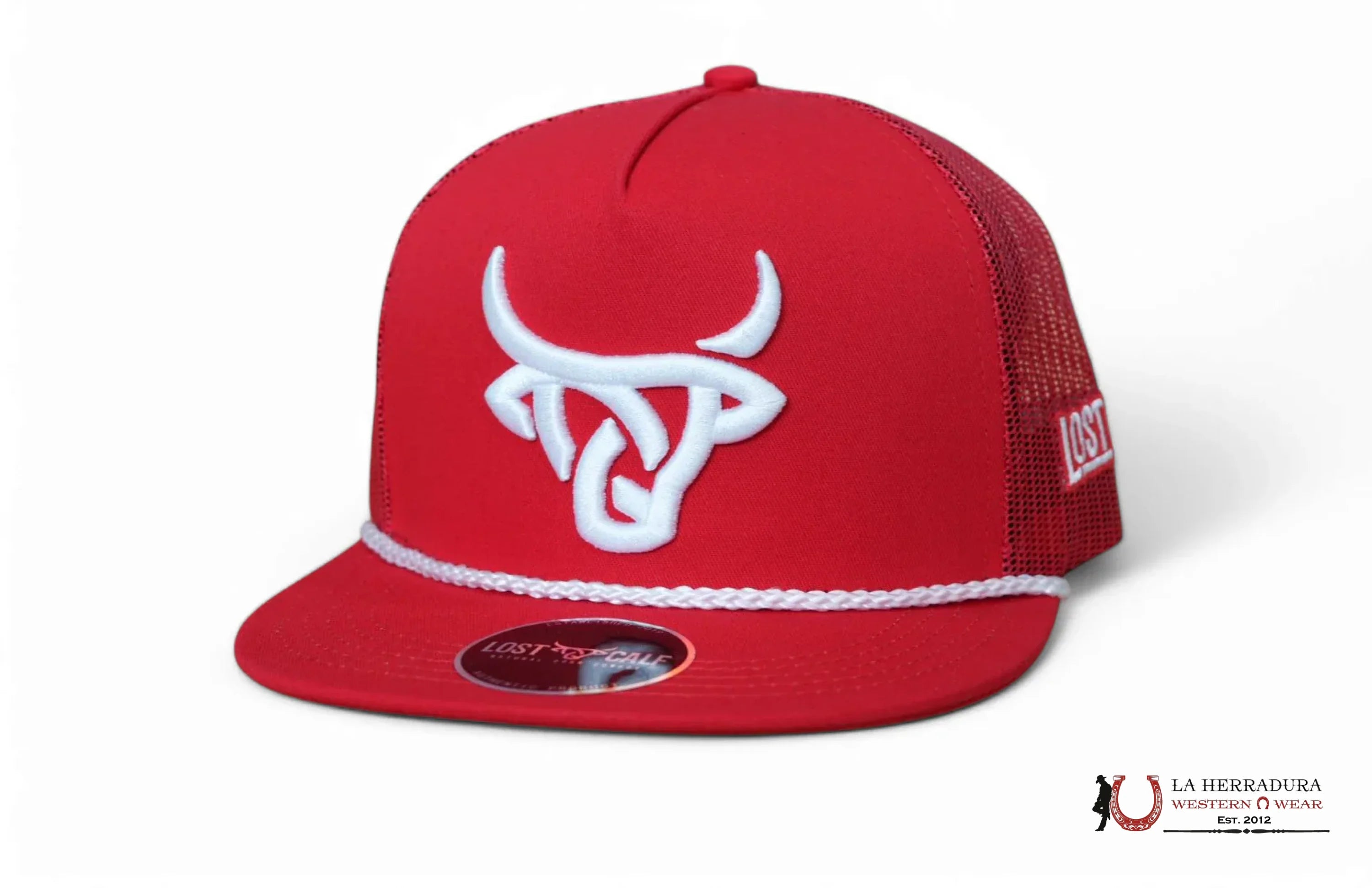 LOST CALF RED Style 02.3 WHITE CAPS MENS GORRAS HOMBRES