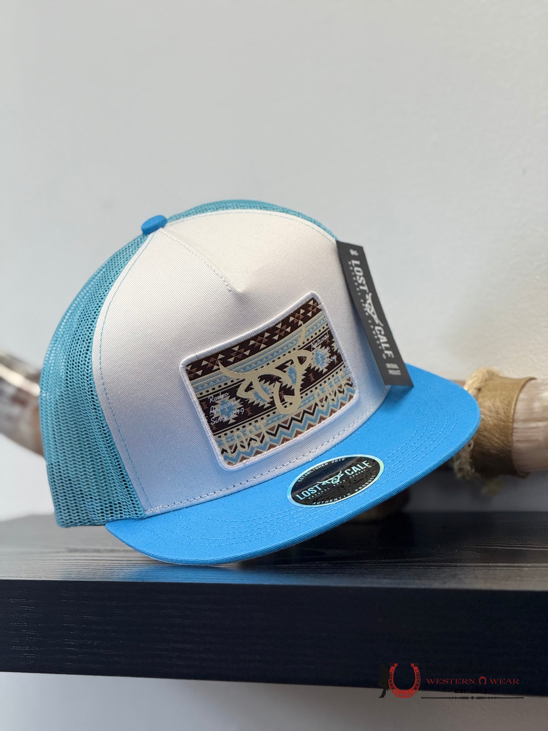LOST CALF SHY BLUE Style 1.6 WHITE CAPS MENS GORRAS HOMBRES