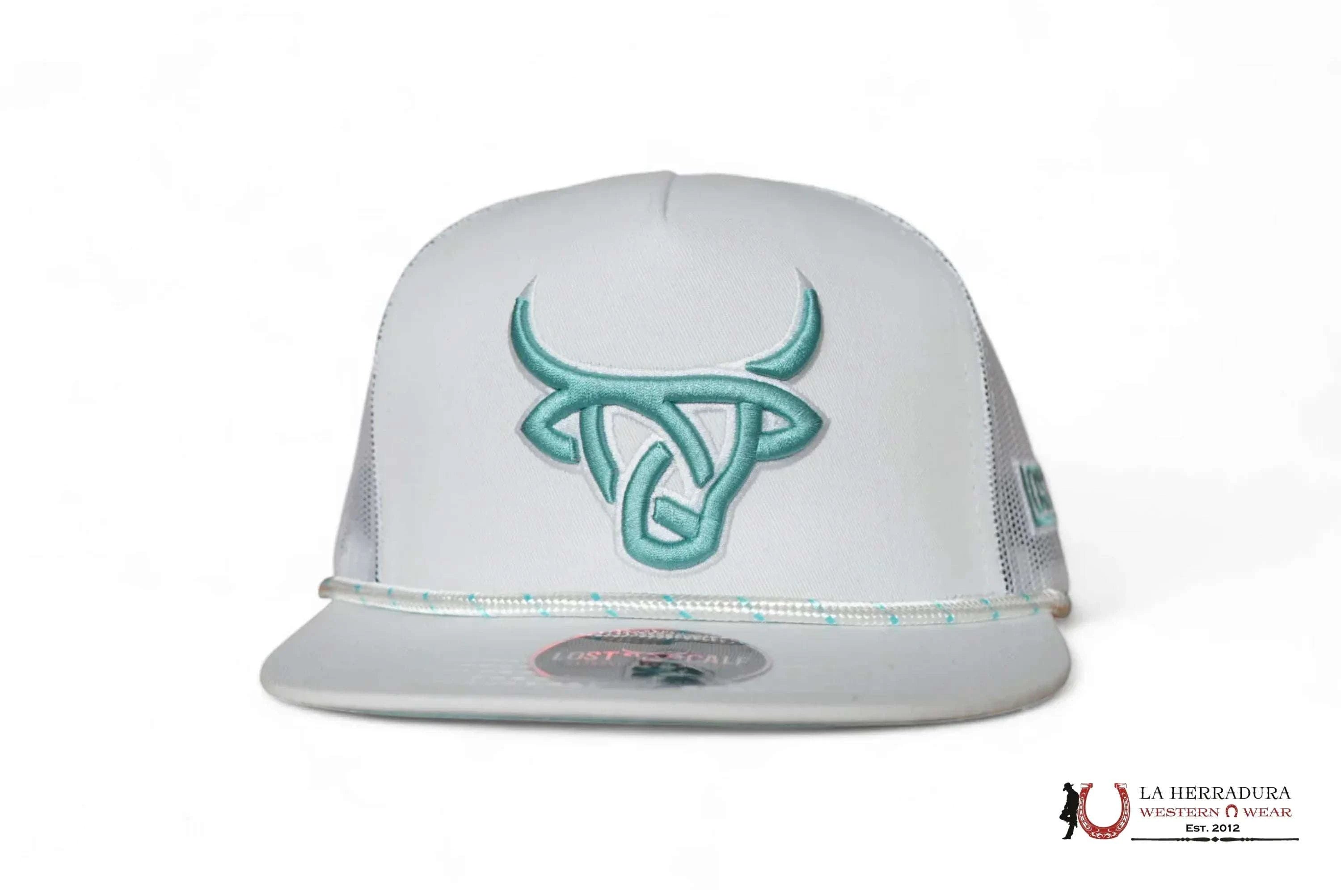 LOST CALF WHITE Style 1.10 BLUE CAPS MENS GORRAS HOMBRES