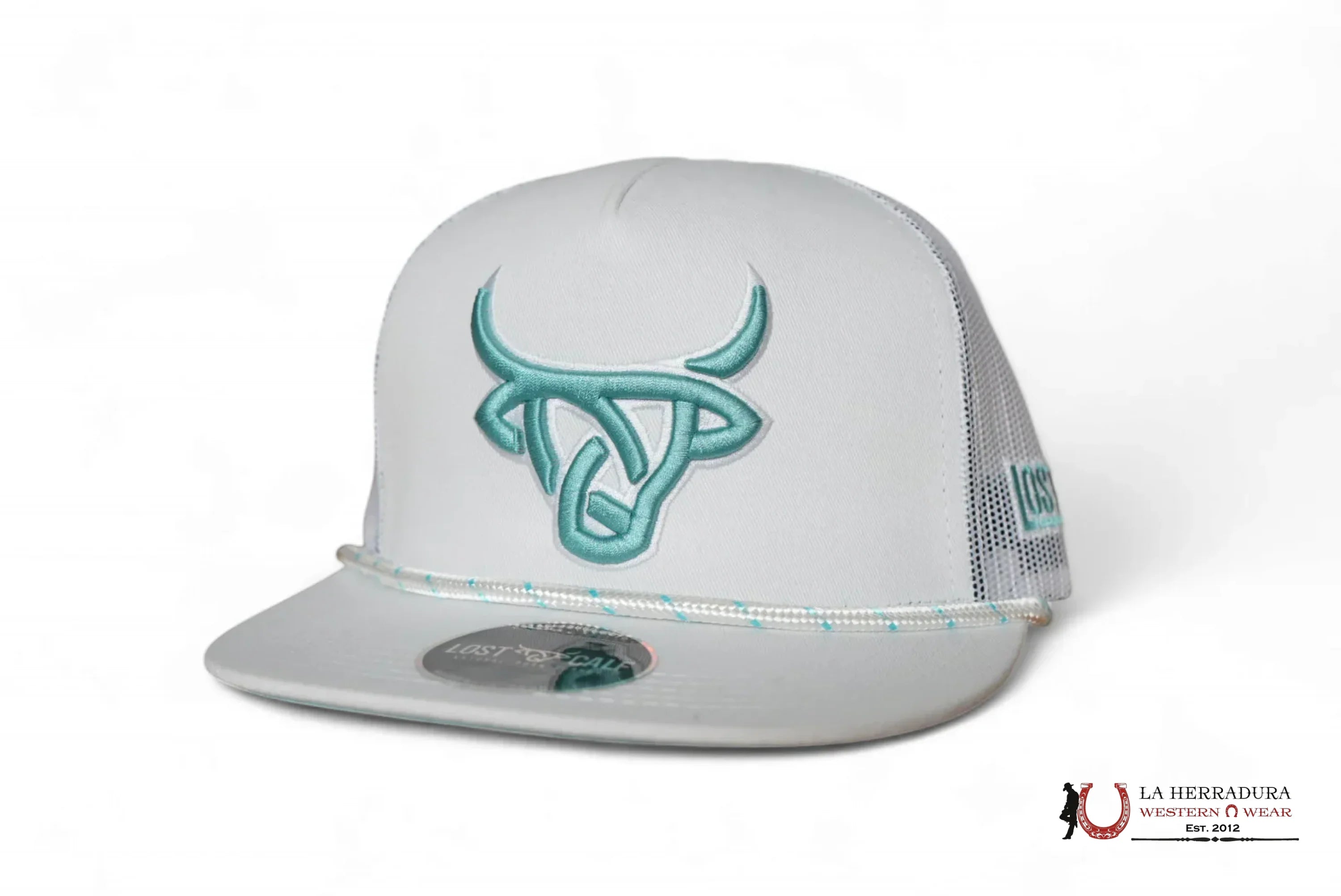 LOST CALF WHITE Style 1.10 BLUE CAPS MENS GORRAS HOMBRES