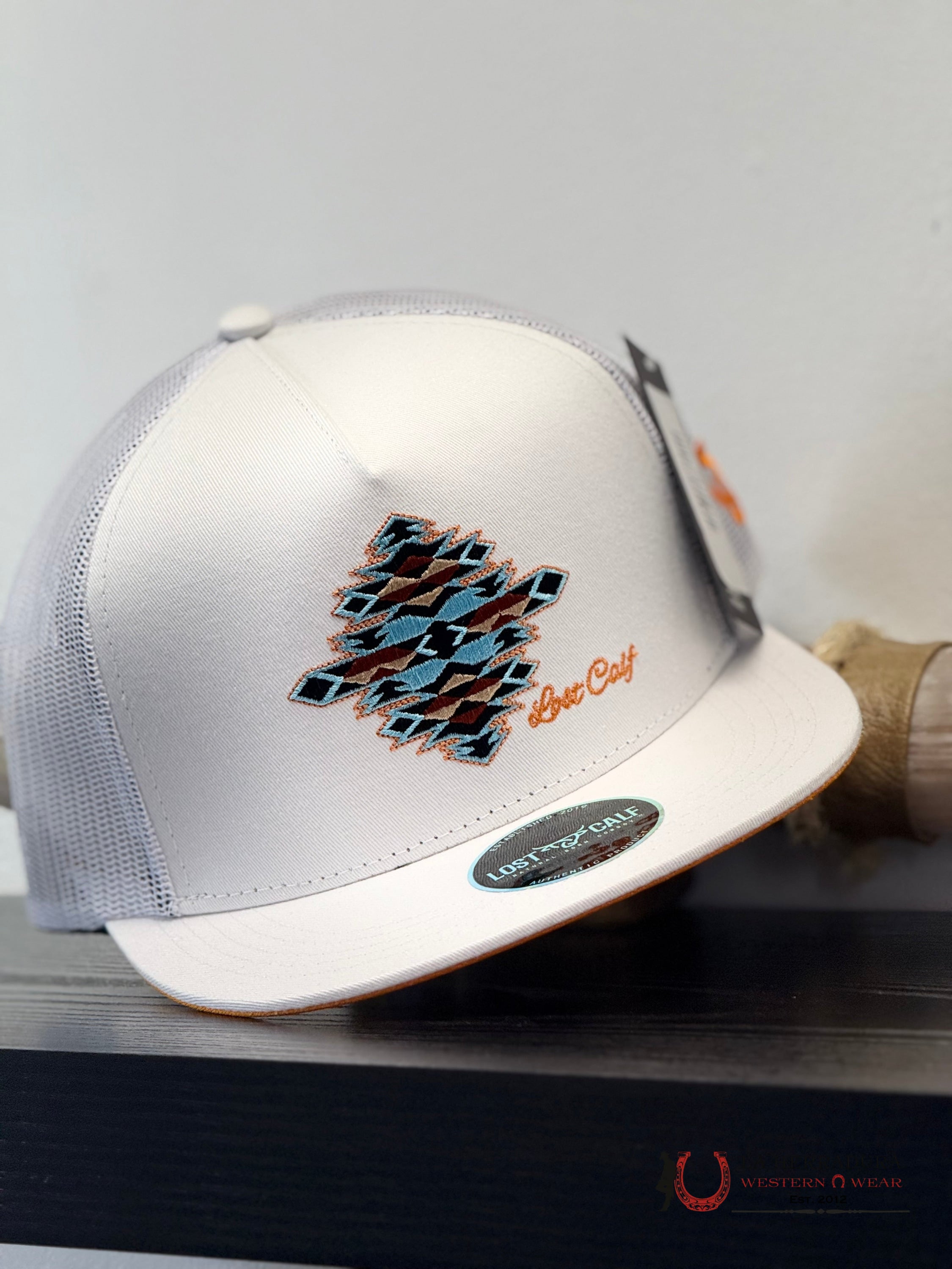 LOST CALF WHITE Style 1.6 Orange CAPS MENS GORRAS HOMBRES