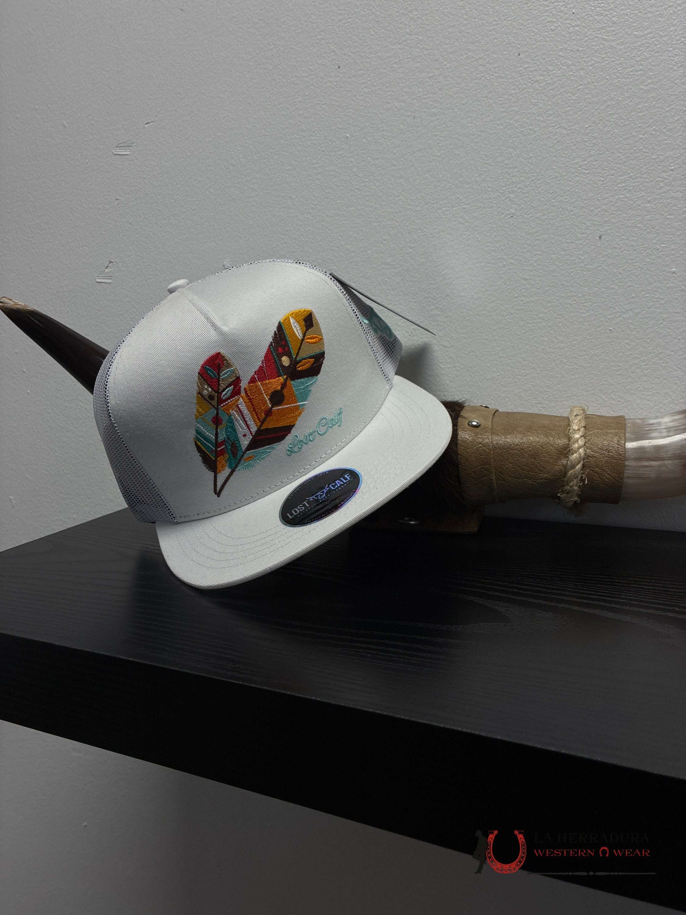 LOST CALF WHITE Style 1.1 LIGHT BLUE LEAF CAPS MENS GORRAS HOMBRES