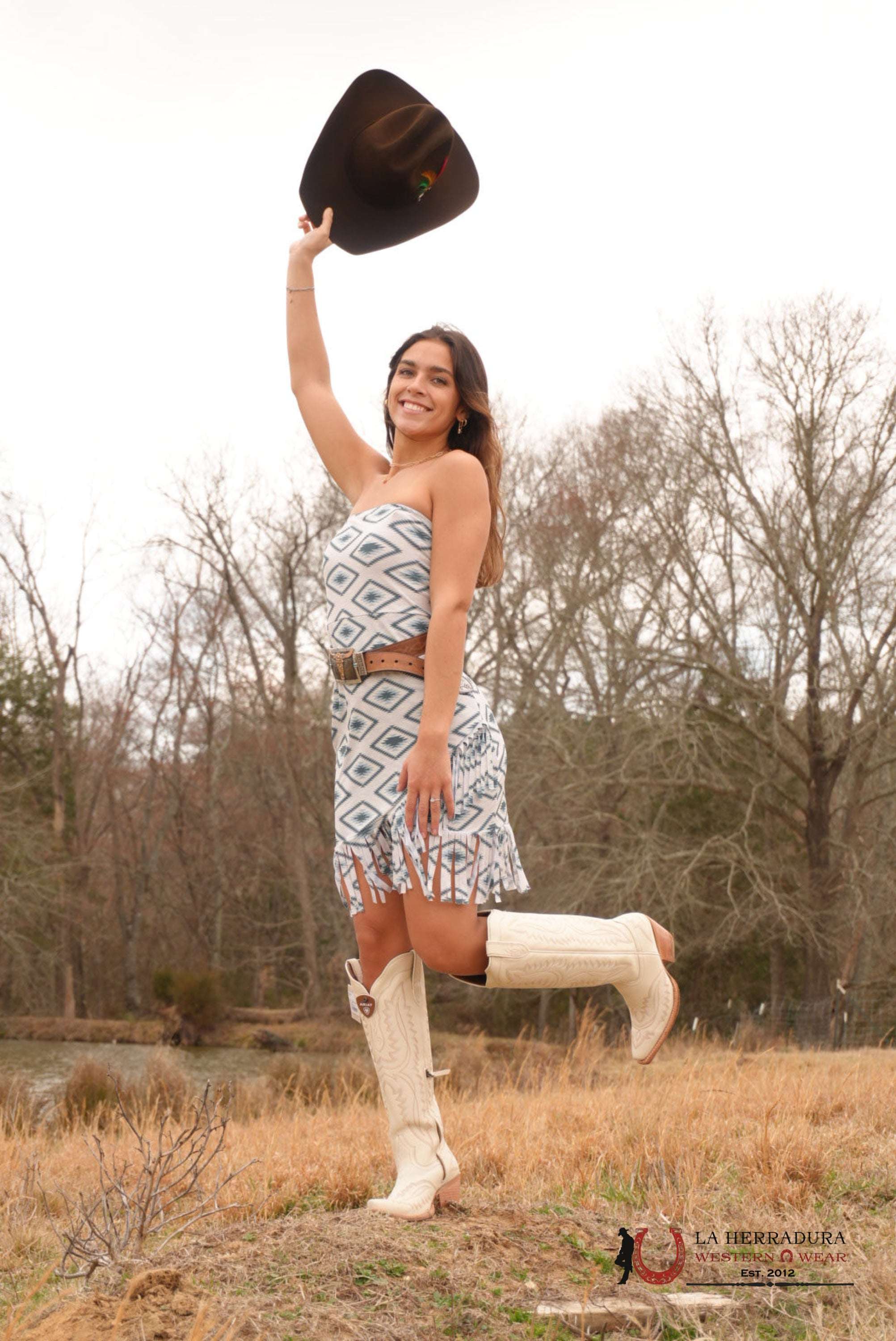 Lucky and Blessed Aztec Print With Multi Color And French Dress ROPA MUJERES
