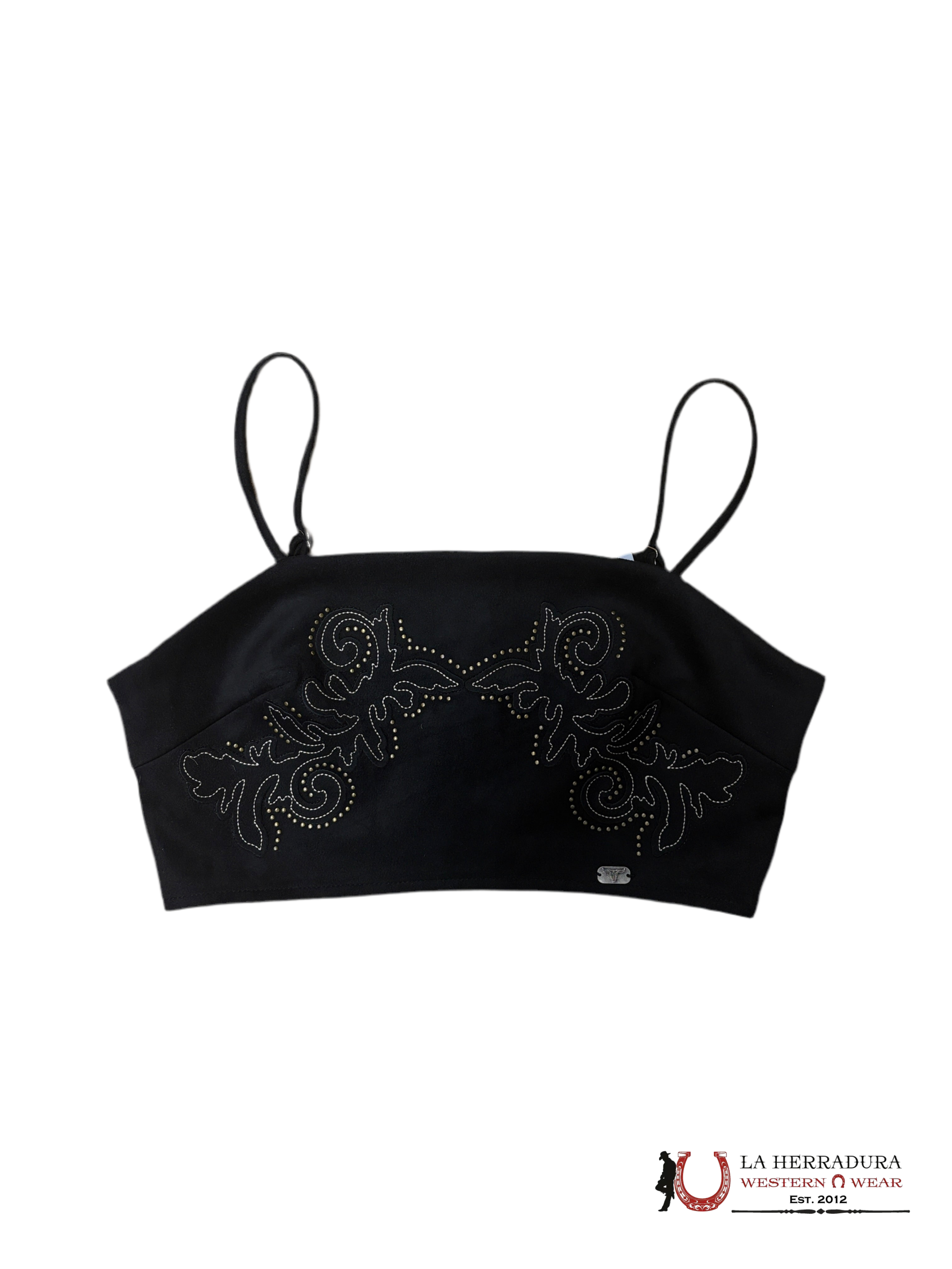 Lucky & Blessed Black Crop Top SET054 ROPA MUJERES