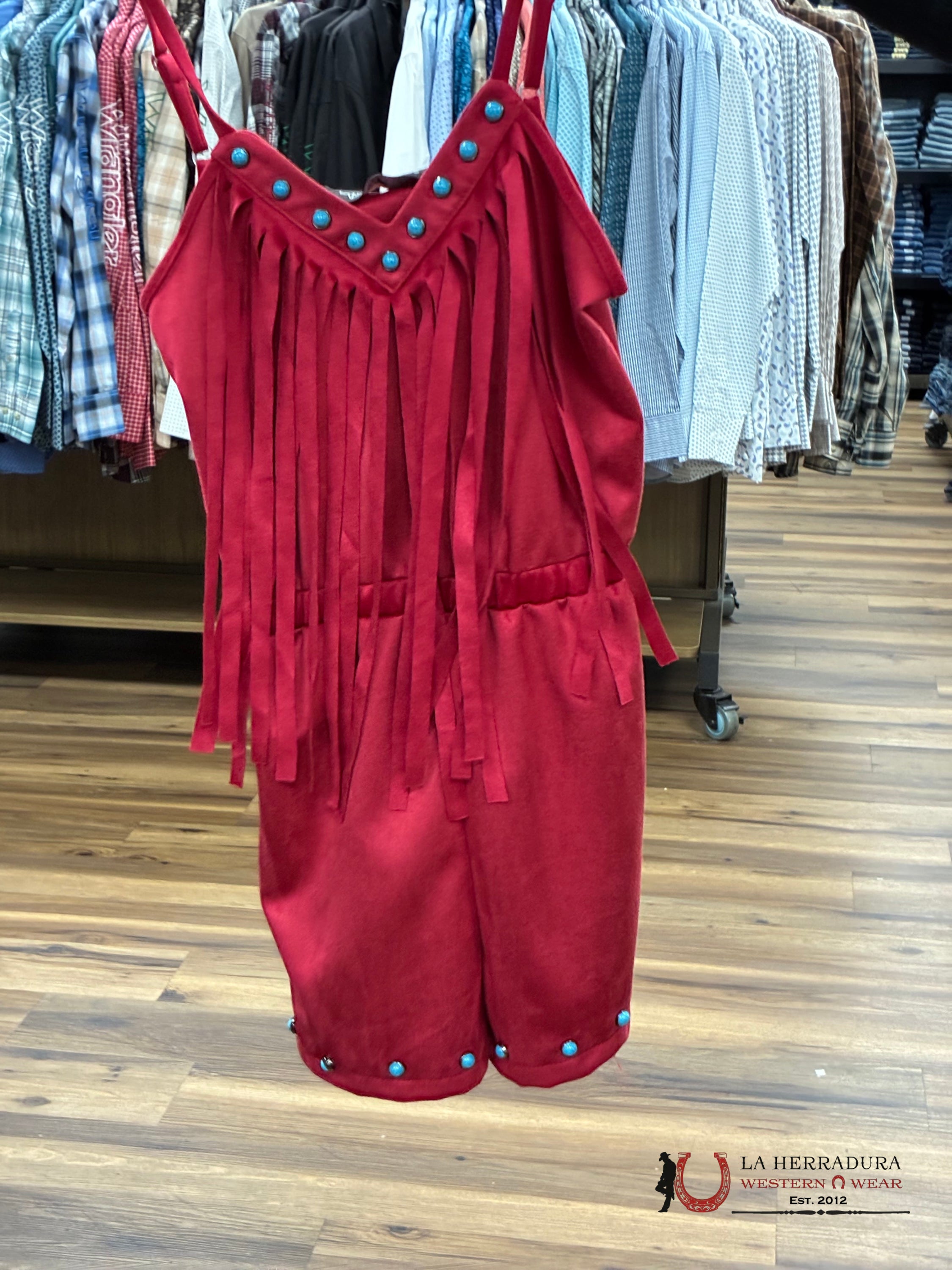 LUCKY & BLESSED GIRL ROMPER PINK FRINGE NIÑAS