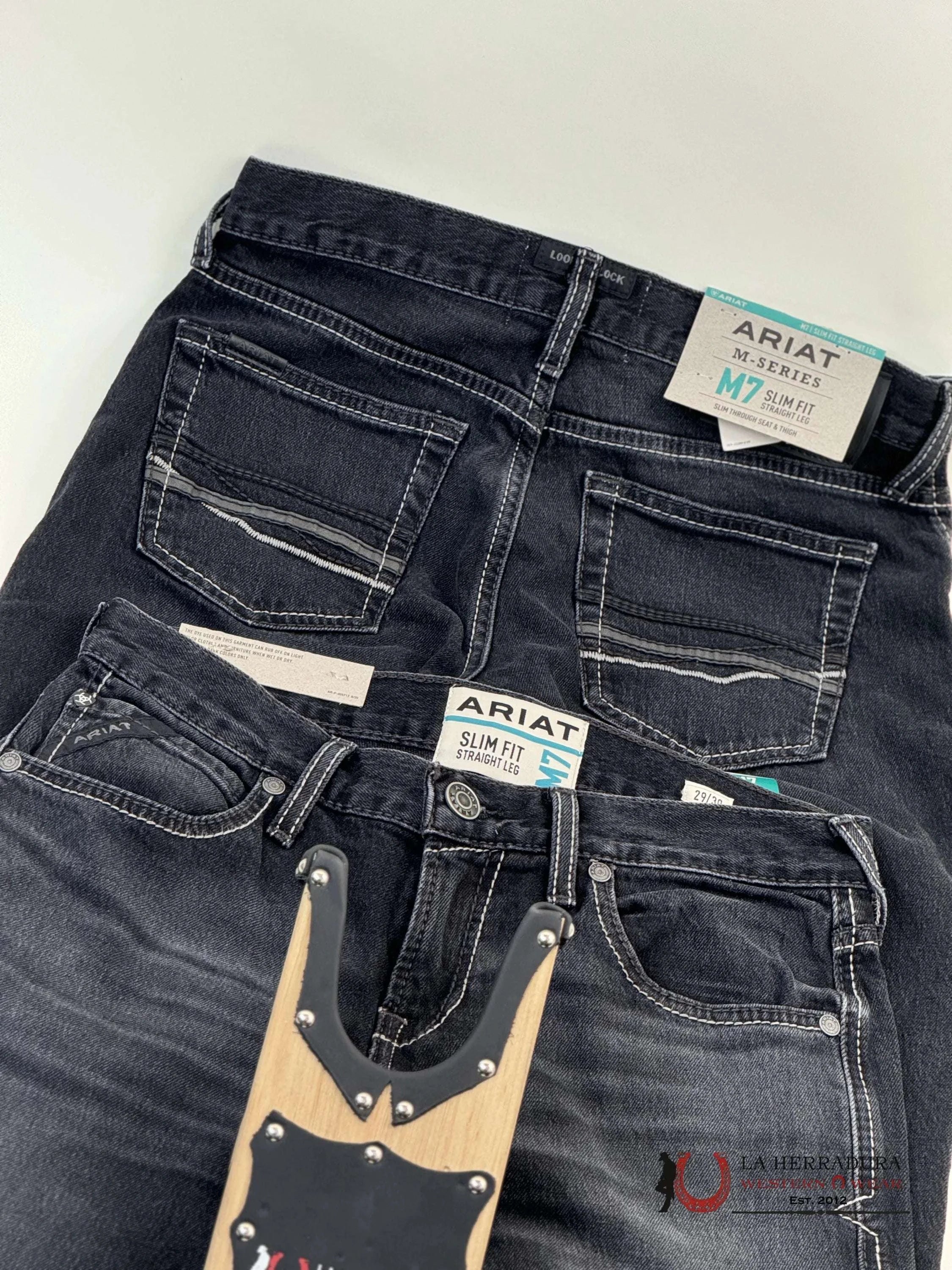 M7 Ebony Black Slim Straight Leg Jeans Ariat Jeans