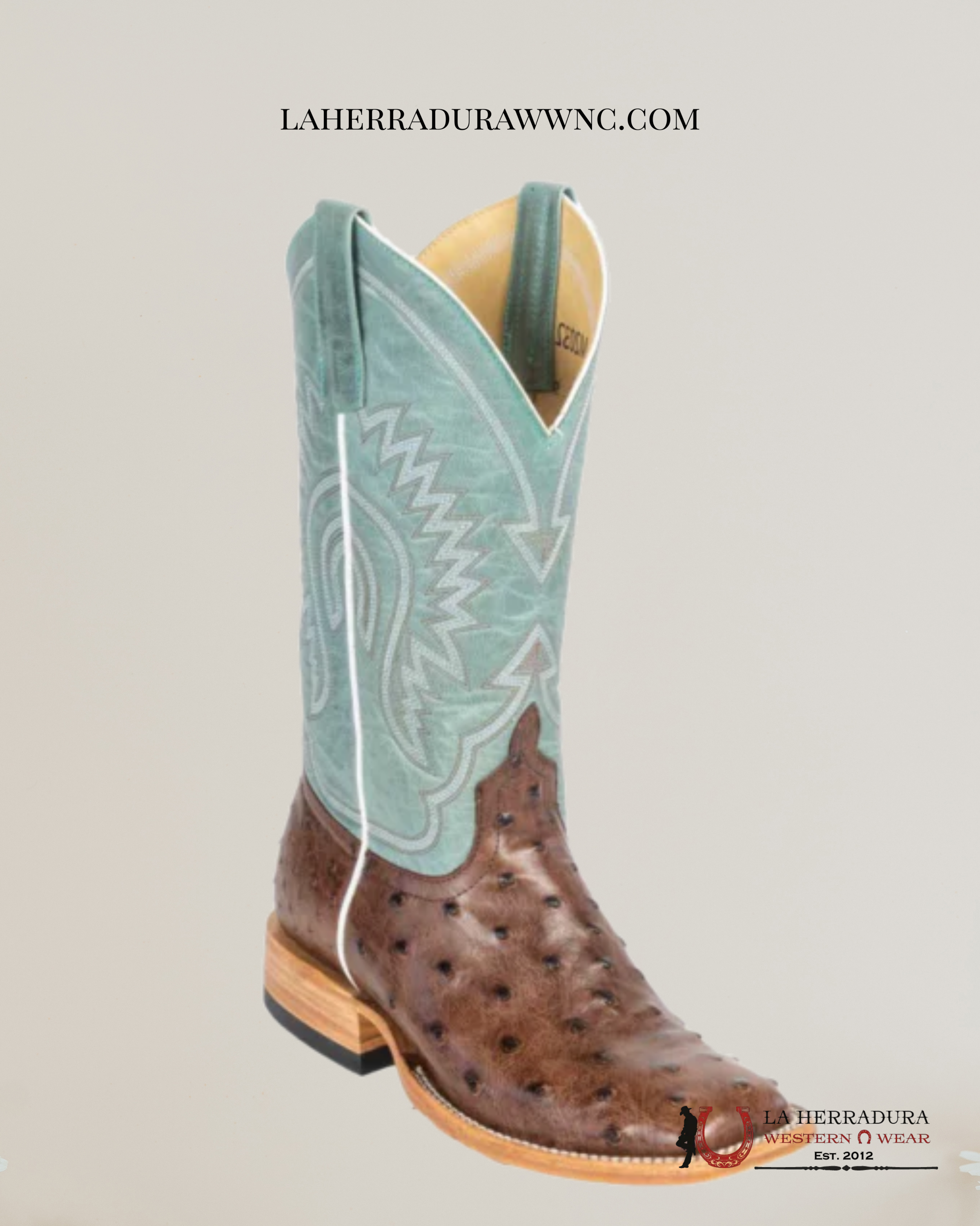 MACIE BEAM KANGO TOBAC FQ OSTRICH SKY BLUE BOTAS MUJERES