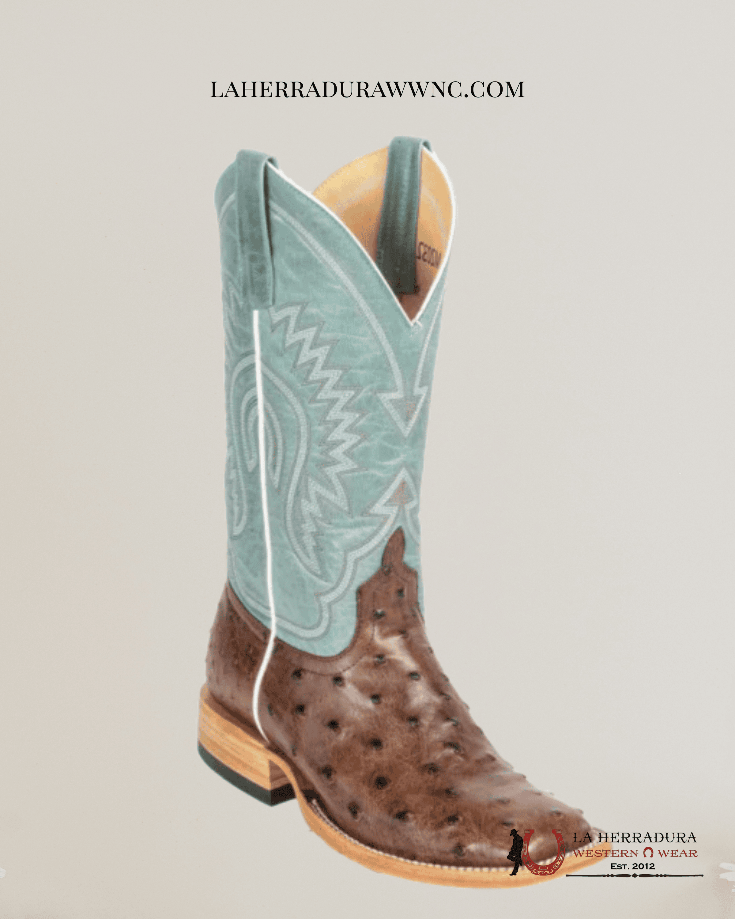 MACIE BEAM KANGO TOBAC FQ OSTRICH SKY BLUE BOTAS MUJERES