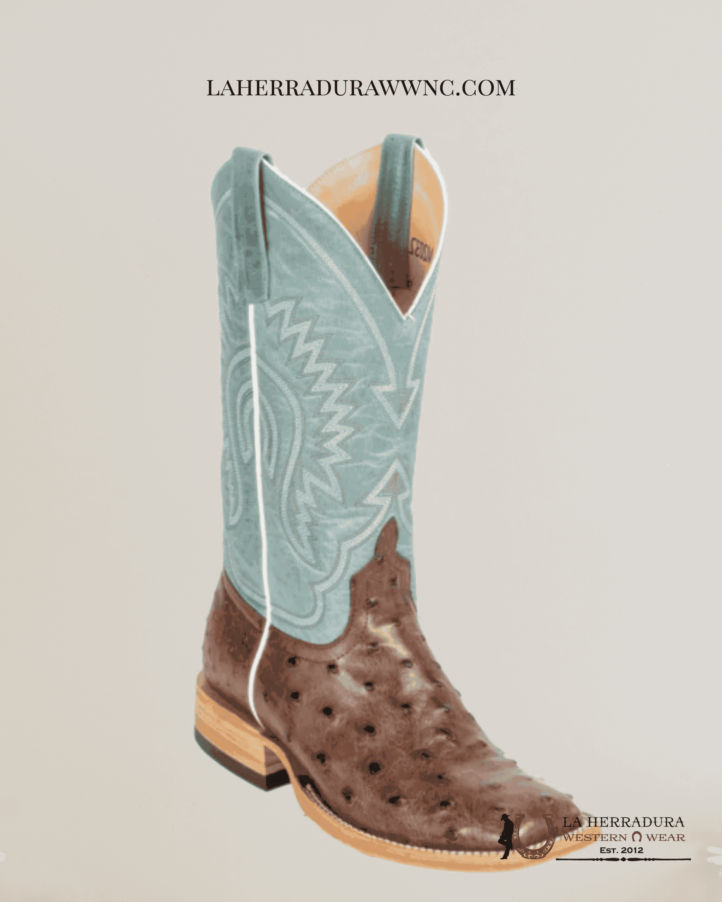 MACIE BEAM KANGO TOBAC FQ OSTRICH SKY BLUE BOTAS MUJERES