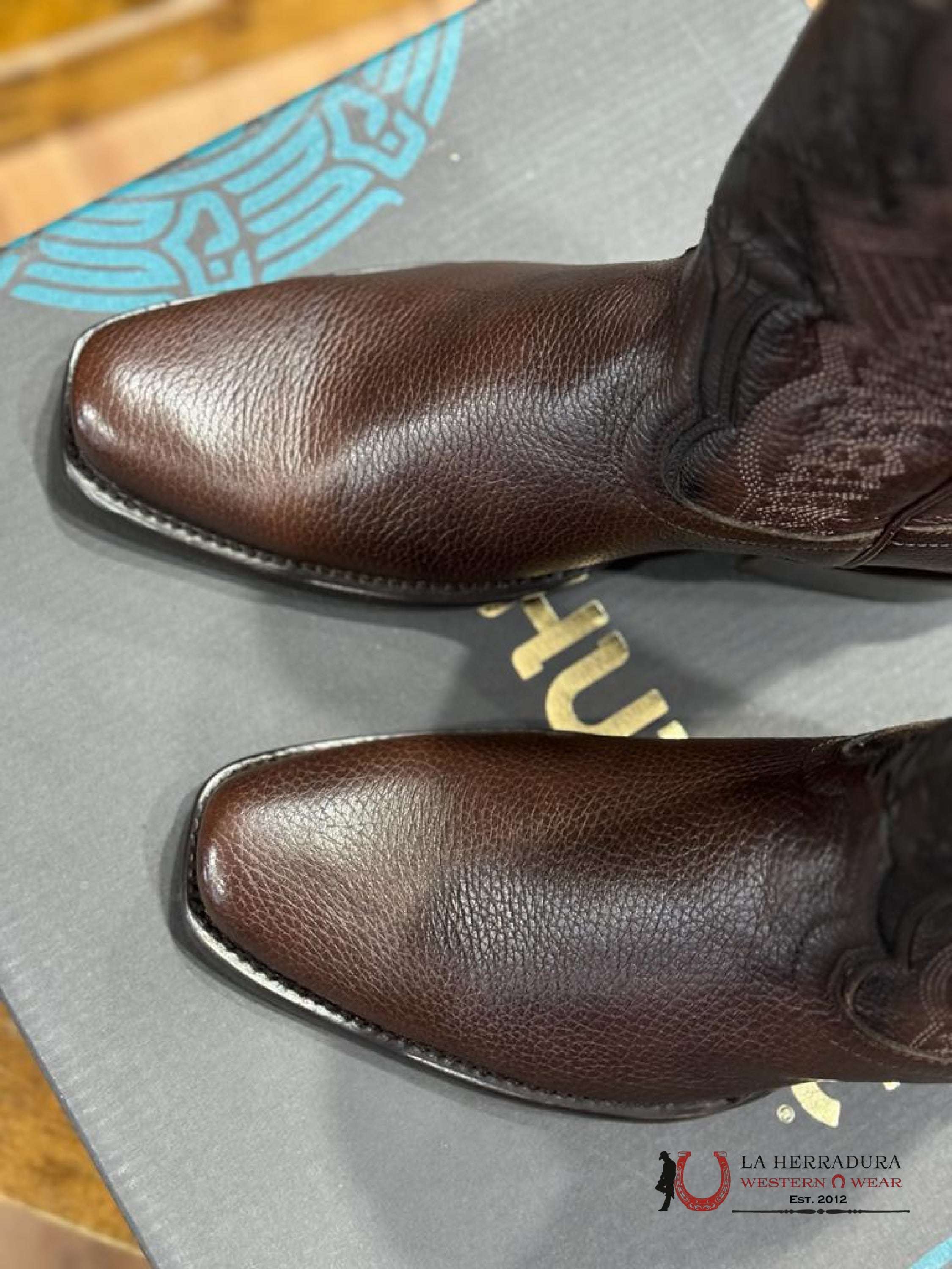 Mahuestic Deer Venado Moro Semi Square Toe Botas Hombres