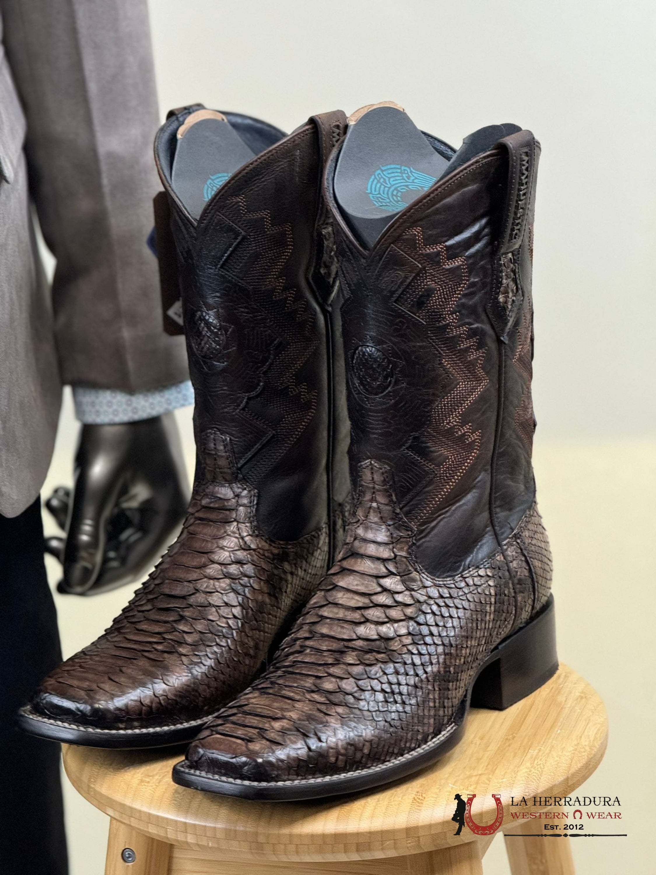 Mahuestic Python Ocre Square Toe Wa0633 Botas Hombres