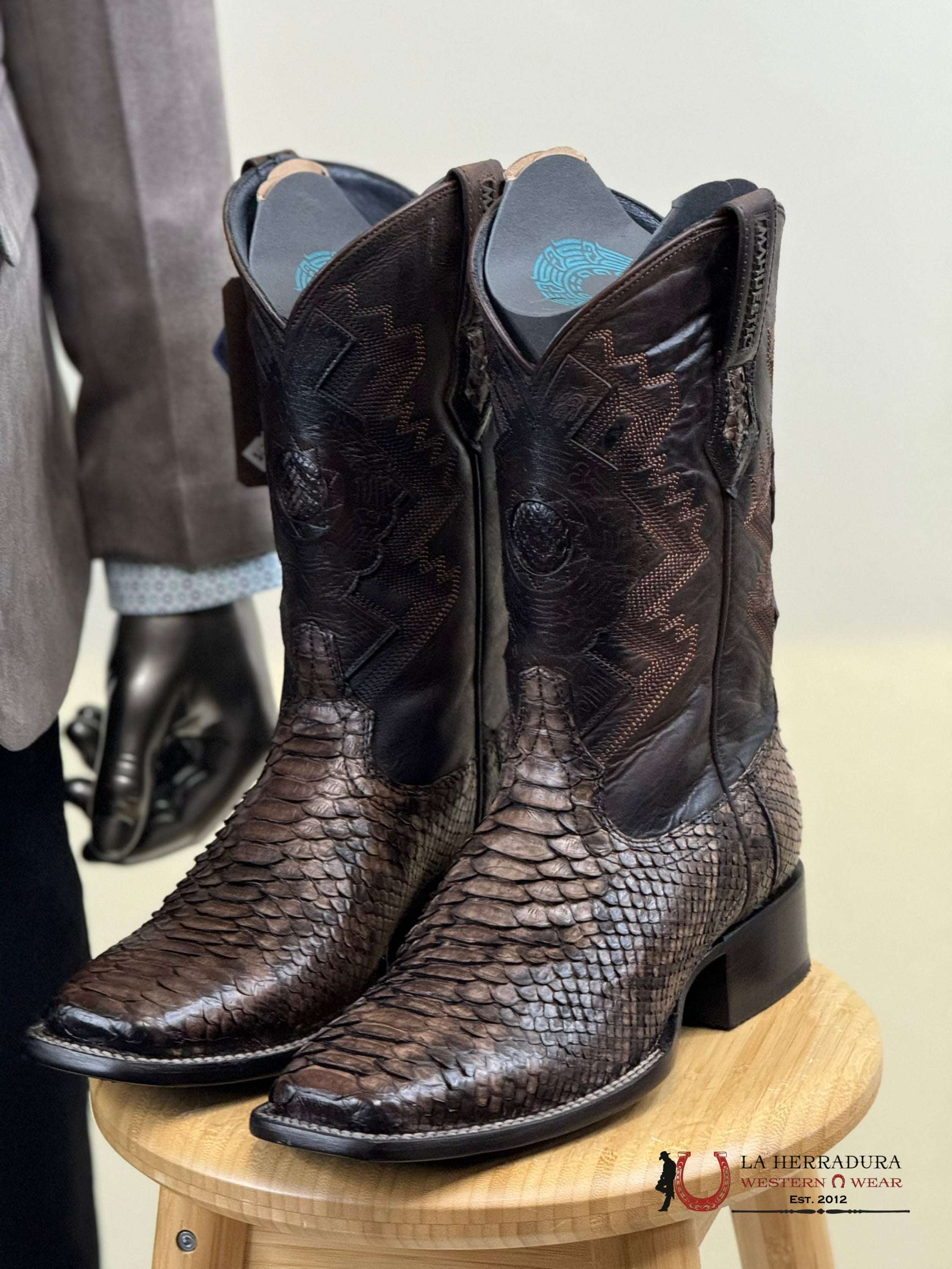 Mahuestic Python Ocre Square Toe Wa0633 Botas Hombres