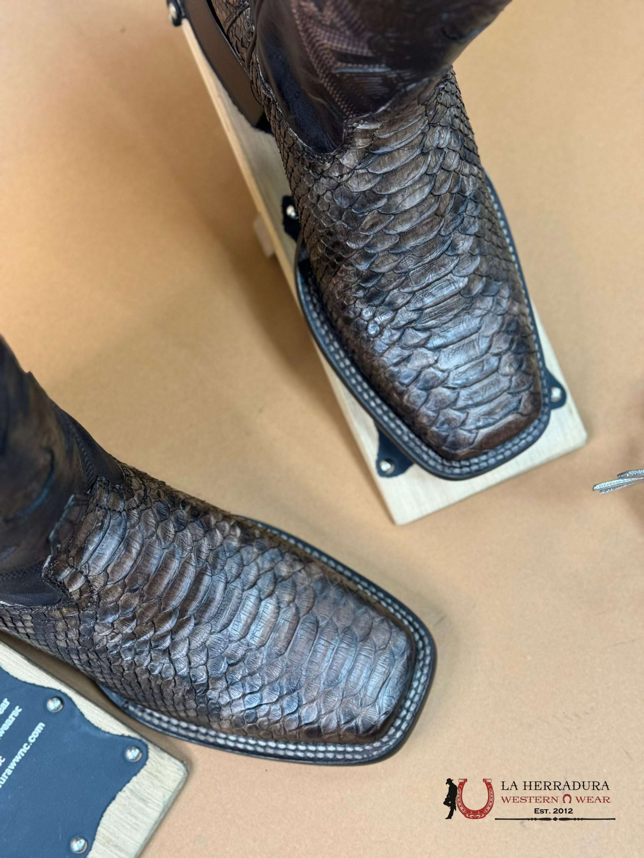 Mahuestic Python Ocre Square Toe Wa0633 Botas Hombres
