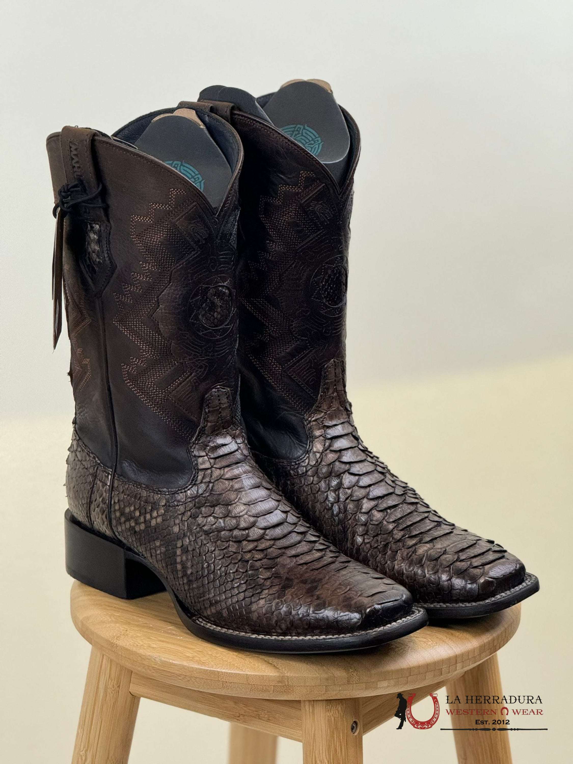Mahuestic Python Ocre Square Toe Wa0633 Botas Hombres