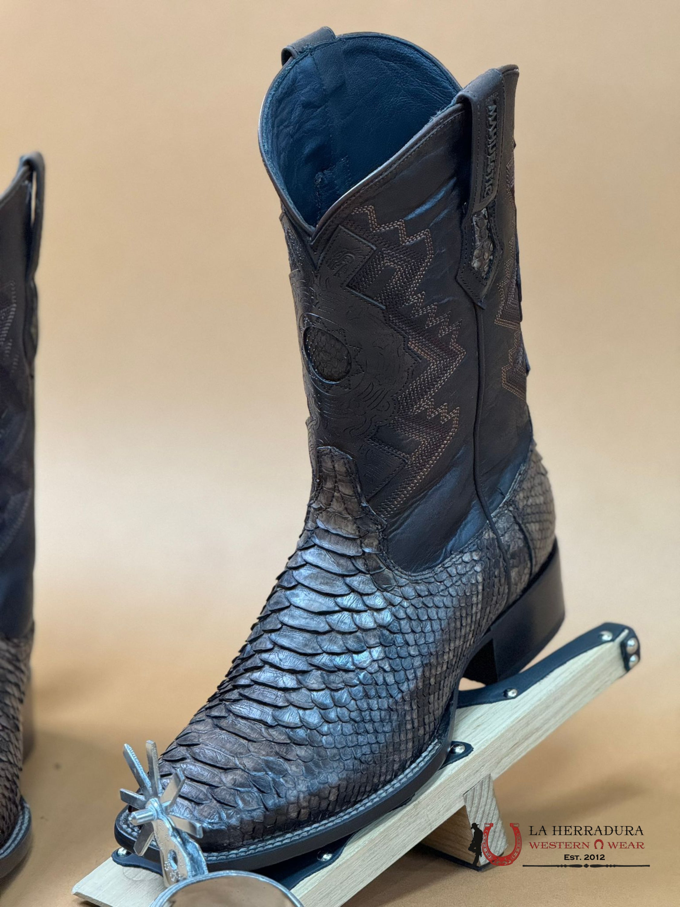 Mahuestic Python Ocre Square Toe Wa0633 Botas Hombres