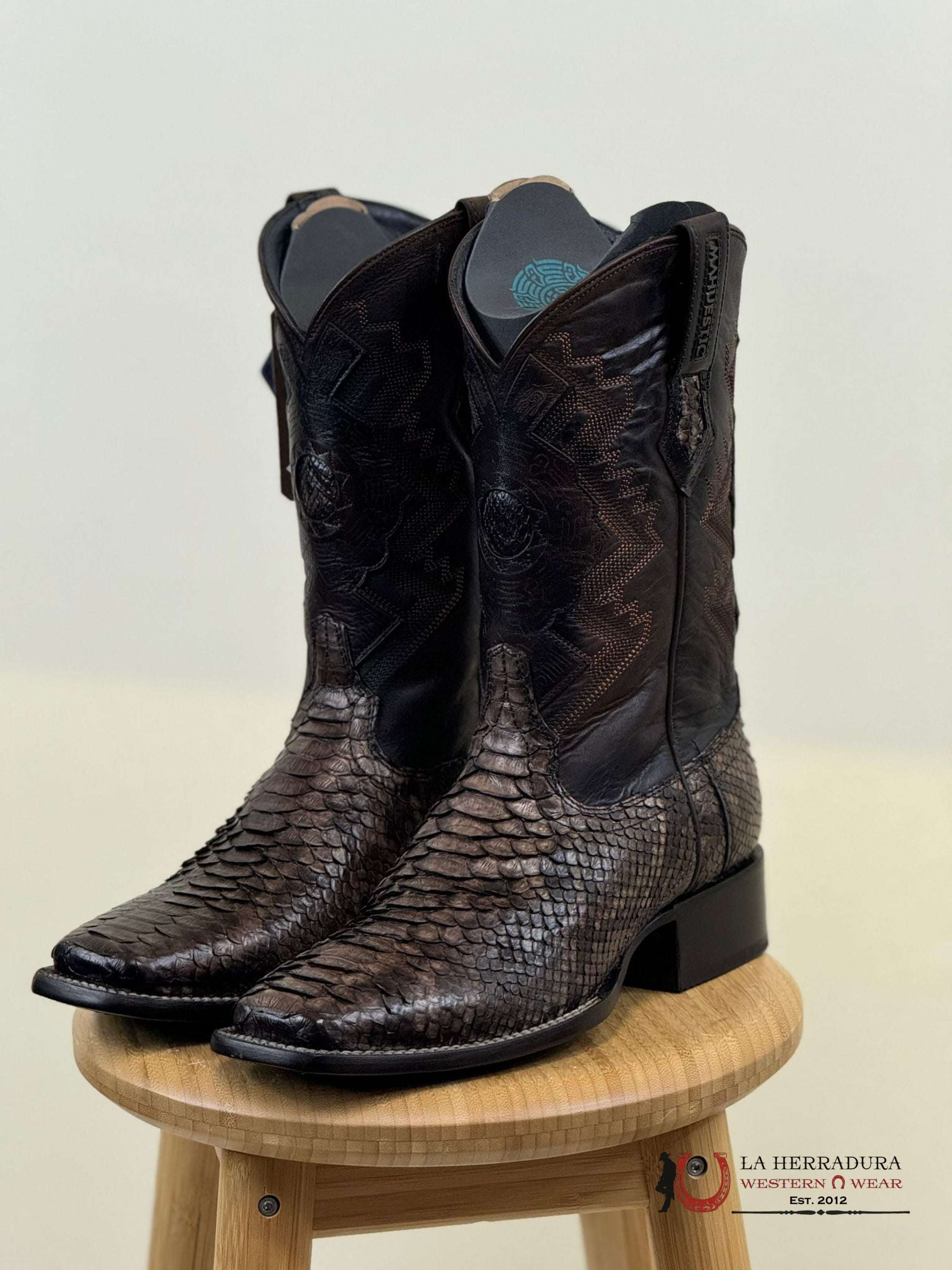 Mahuestic Python Ocre Square Toe Wa0633 Botas Hombres