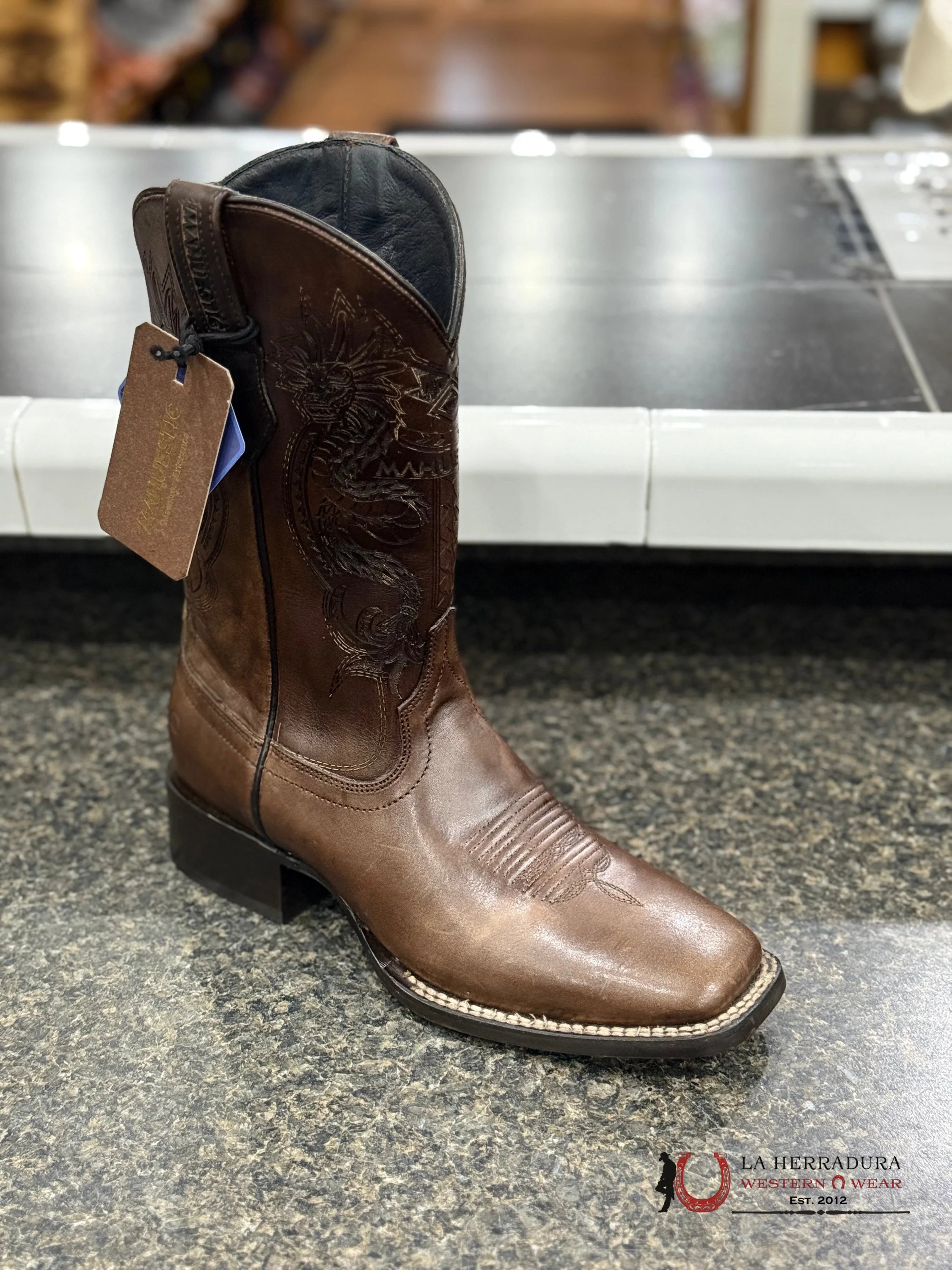 MAHUESTIC RES CAFE SQUARE TOE -WAA0137 BOTAS HOMBRES