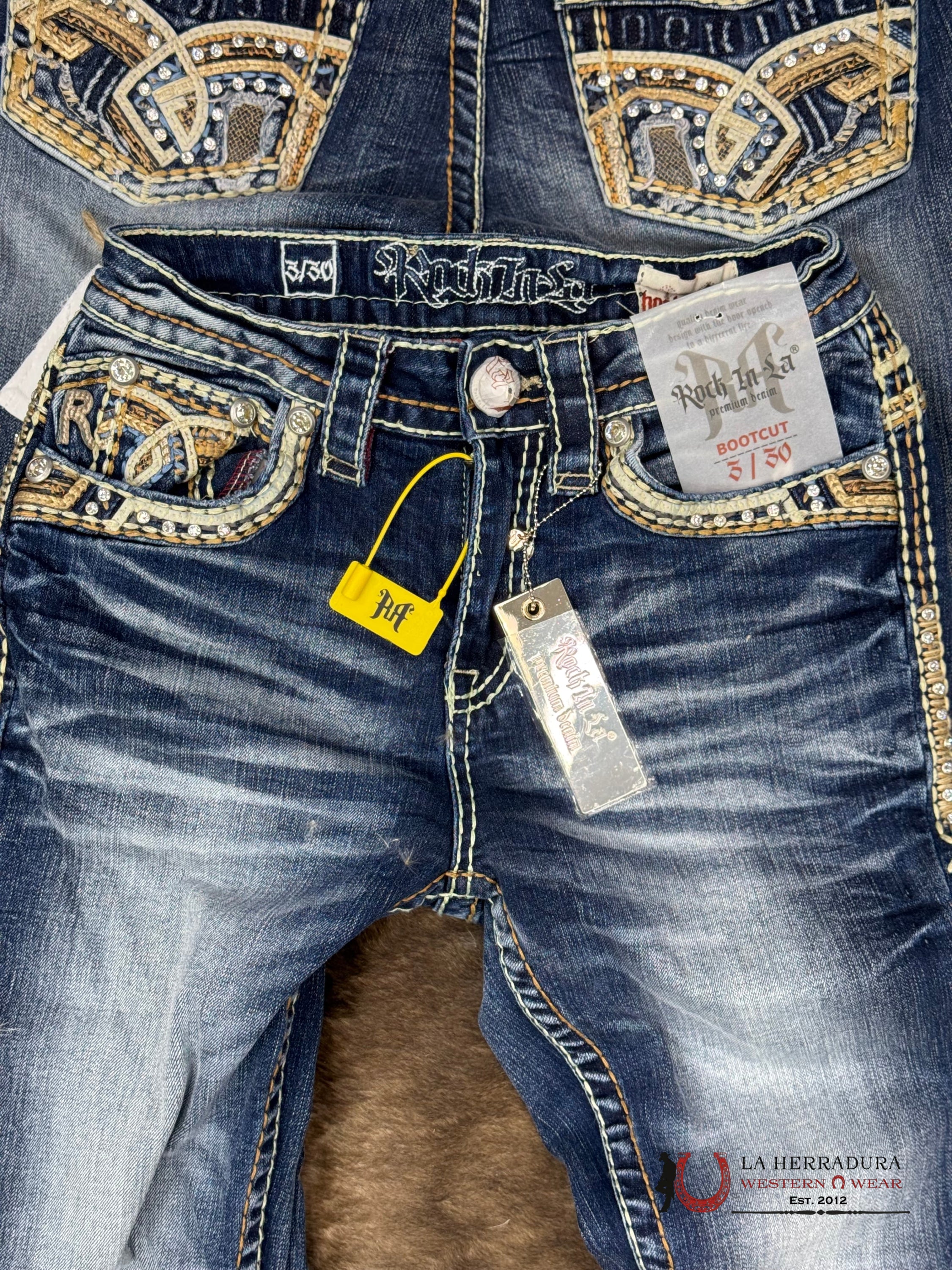 Mariana Rock In La Bookcut Dark Wash Jean ROPA MUJERES