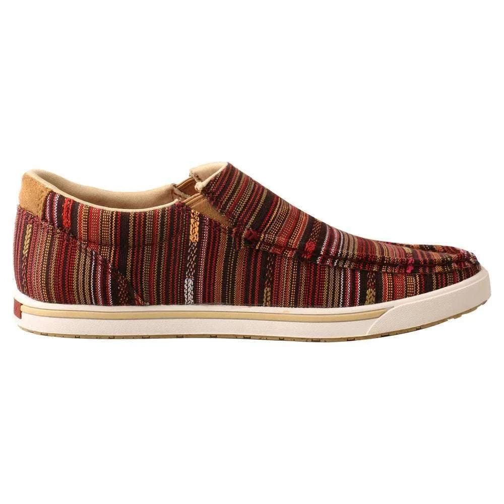 TWISTED X WOMEN SLIP ON KICKS MERLOT MULTI CASUAL SHOE -WCA0046 Laherradurawwnc.com
