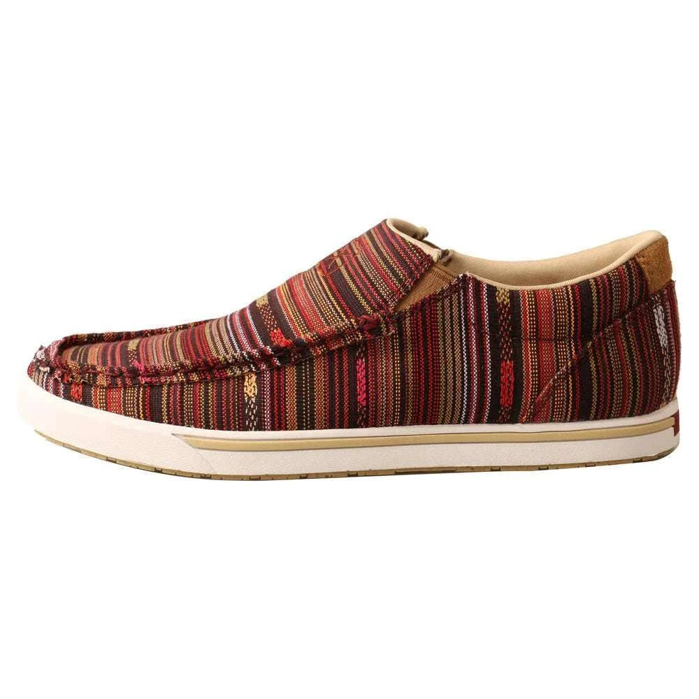 TWISTED X WOMEN SLIP ON KICKS MERLOT MULTI CASUAL SHOE -WCA0046 Laherradurawwnc.com