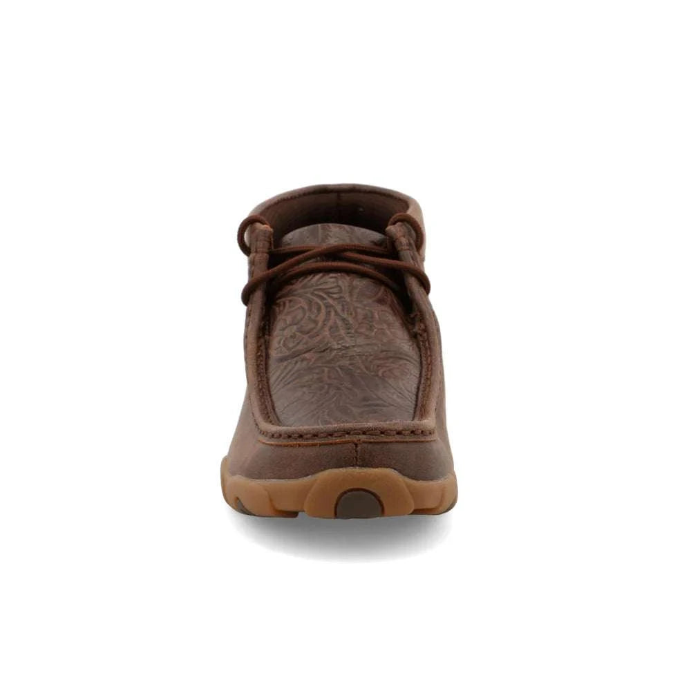 TWISTED X WOMENS DRIVING MOC BROWN PRINT HAND TOOLED CASUAL SHOE -WDM0079 Laherradurawwnc.com