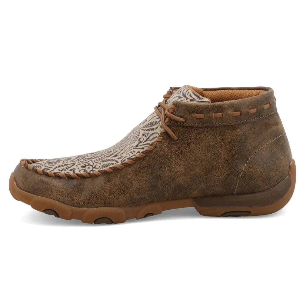 TWISTED X WOMENS DRIVING MOC BOMBER NUDE PRINT CASUAL SHOE -WDM0080 Laherradurawwnc.com