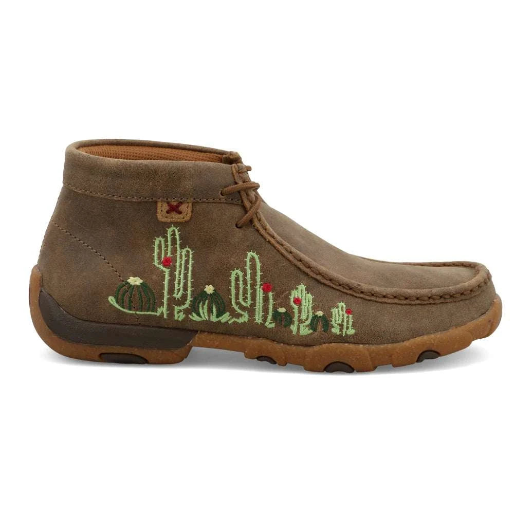 TWISTED X WOMENS CHUKKA DRIVING MOC BOMBER CACTUS CASUAL SHOE -WDM0145 Laherradurawwnc.com