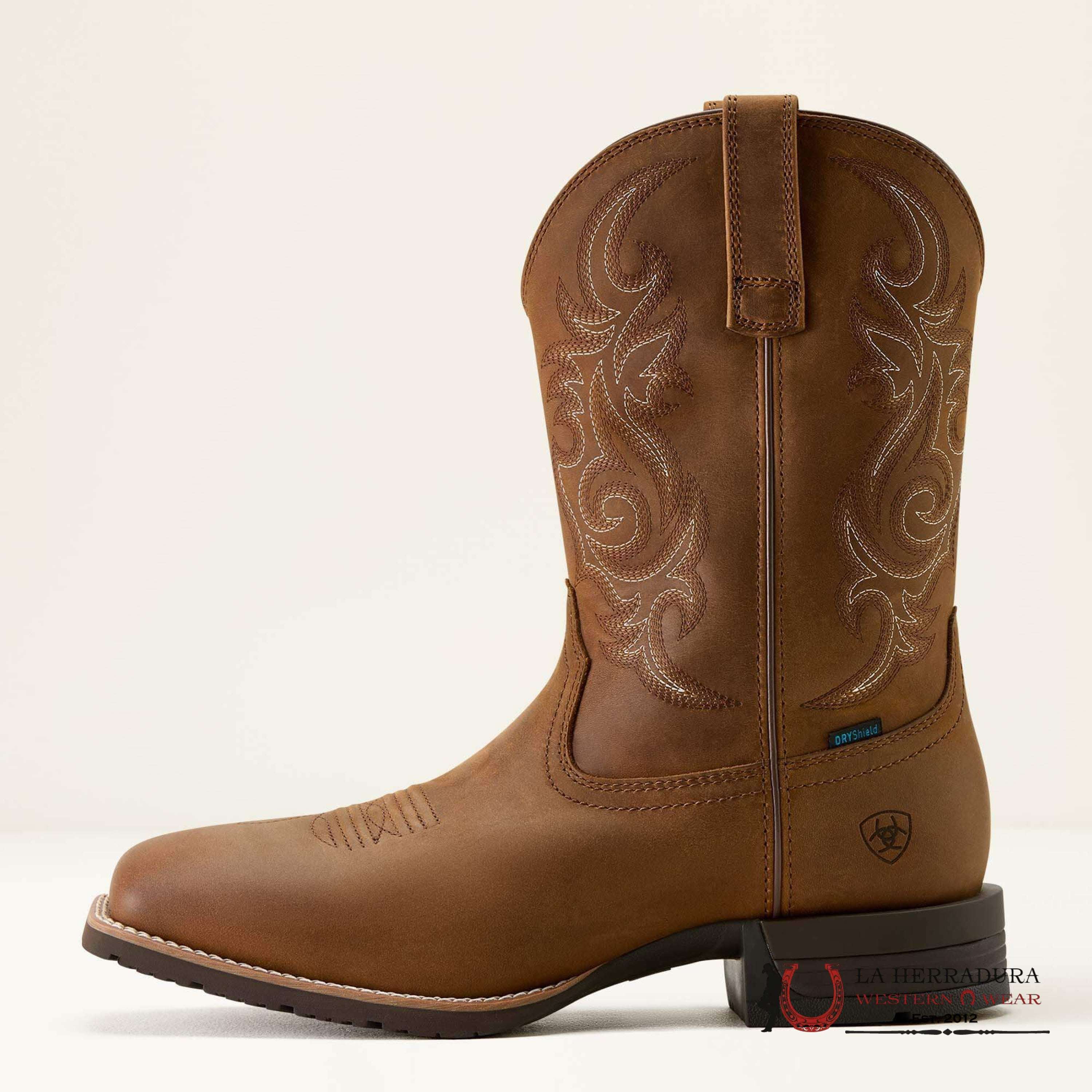 MEN ARIAT BOOT HYBRID RANCHWAY H20 DISTRESSED BROWN 10064047 BOTAS HOMBRES