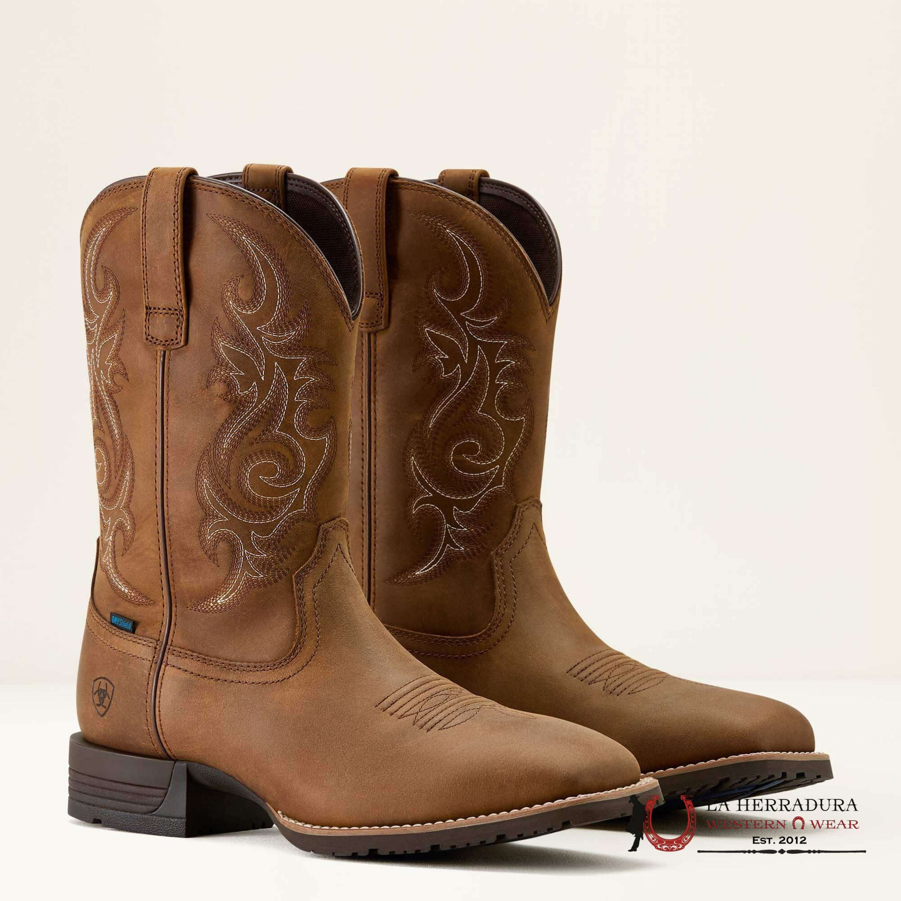 MEN ARIAT BOOT HYBRID RANCHWAY H20 DISTRESSED BROWN 10064047 BOTAS HOMBRES