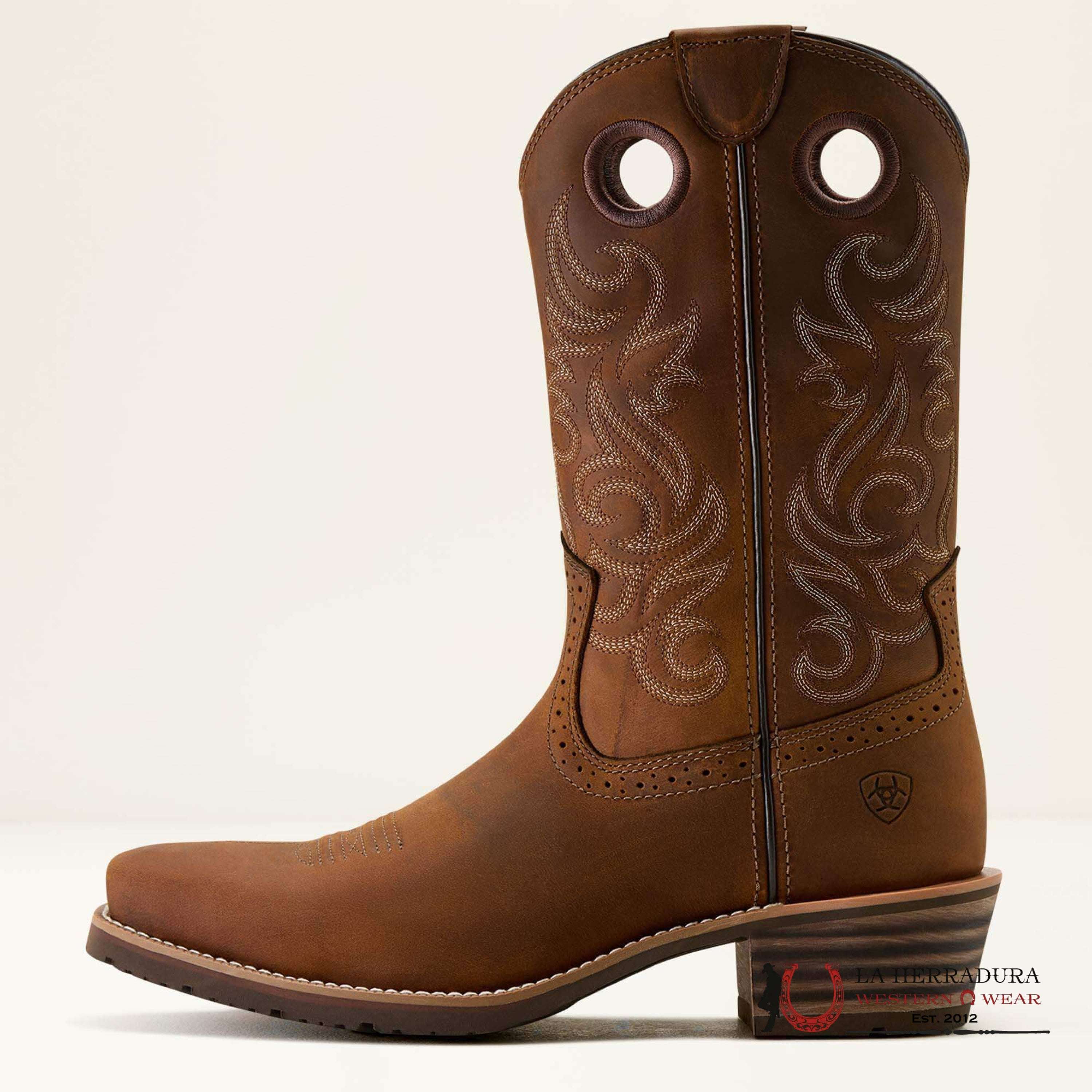 MEN ARIAT BOOT HYBRID ROUGHSTOCK SQUARE TOE 10064046 BOTAS HOMBRES