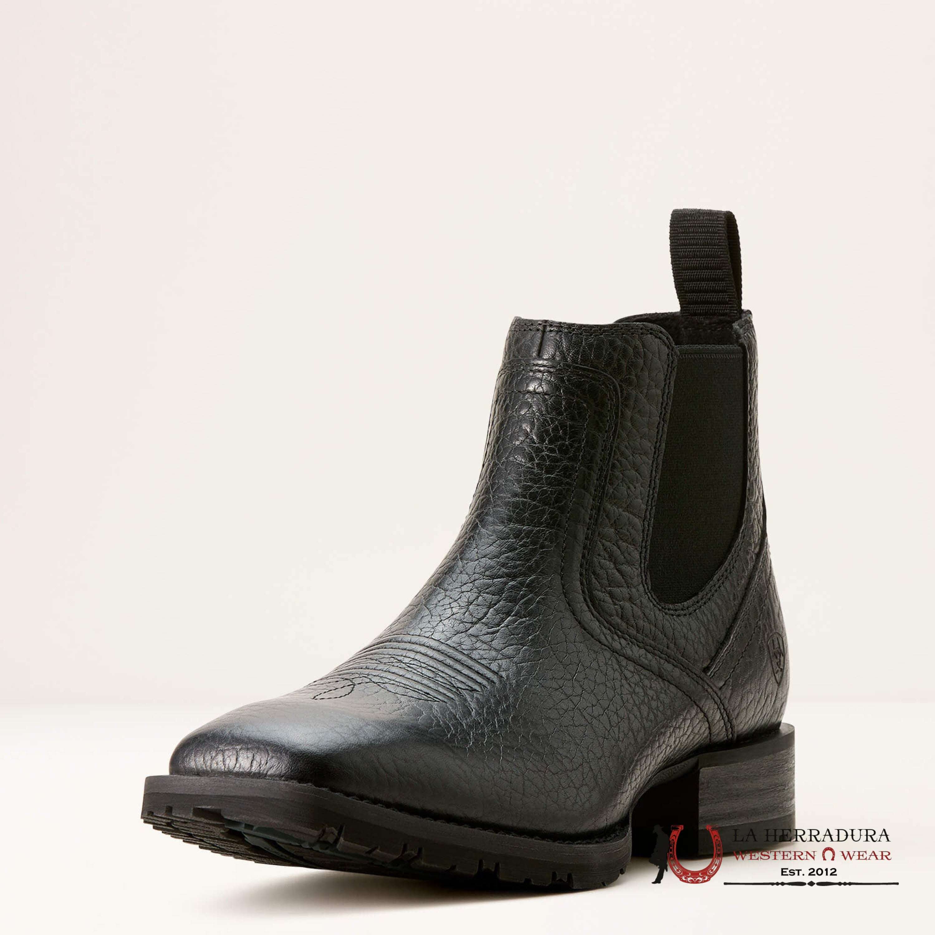 Men Ariat Hybrid Low Boy Black Adobe Botas Hombres