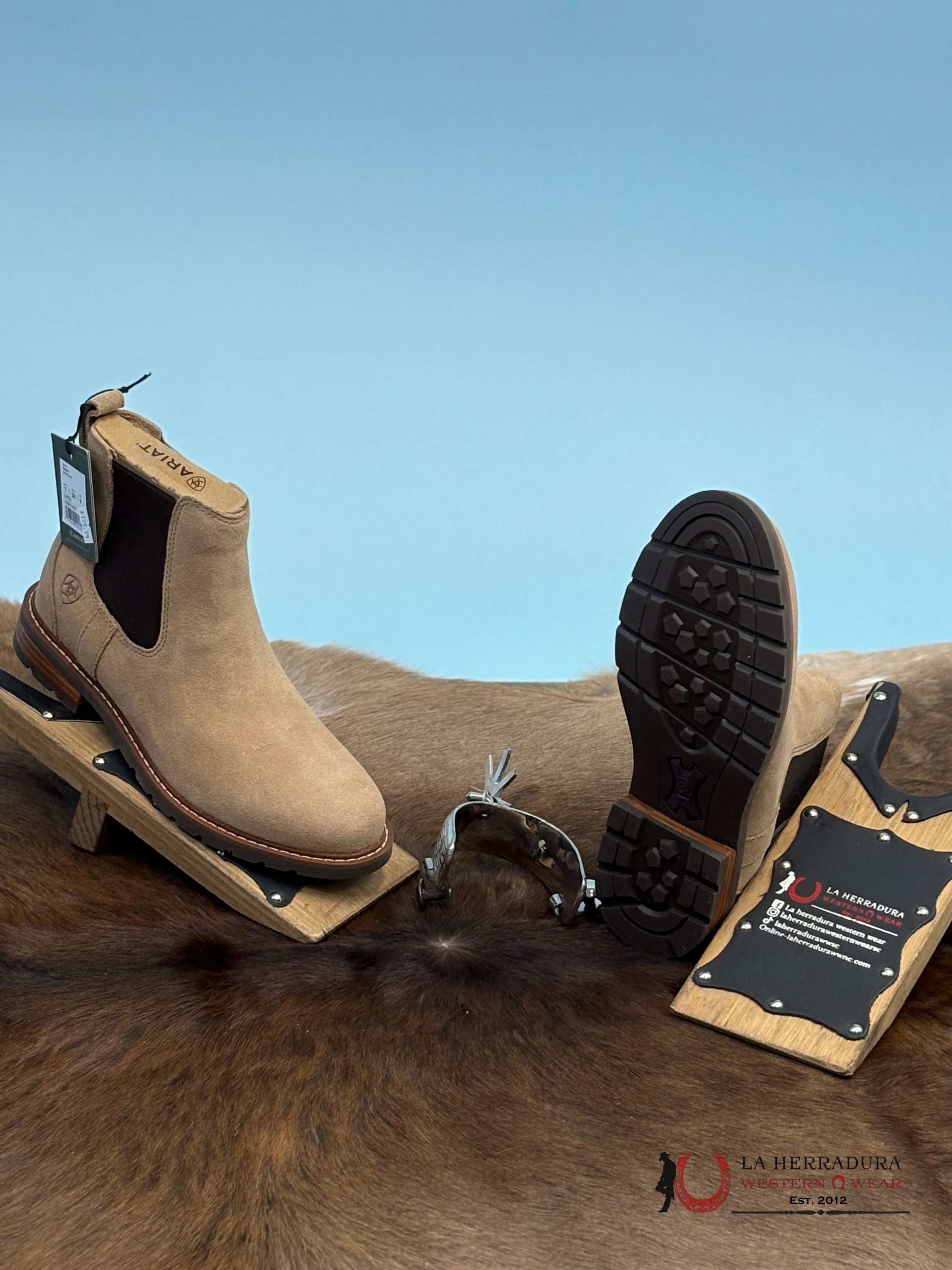 Men Ariat Wexford Caramel Suede - 1290 Botas Hombres