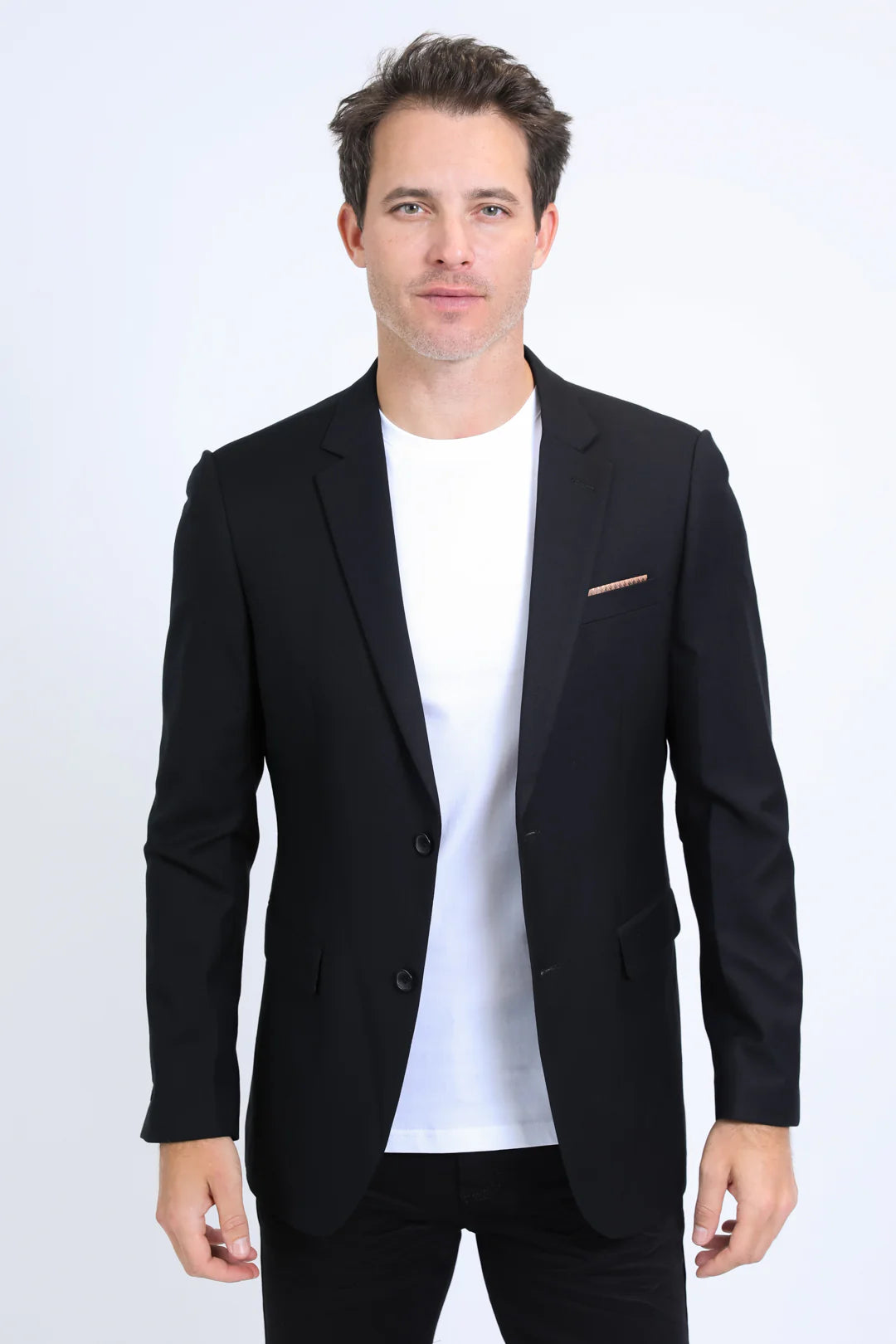 PLATINI MENS MODERN FIT BLACK BLAZER -BLZ10535