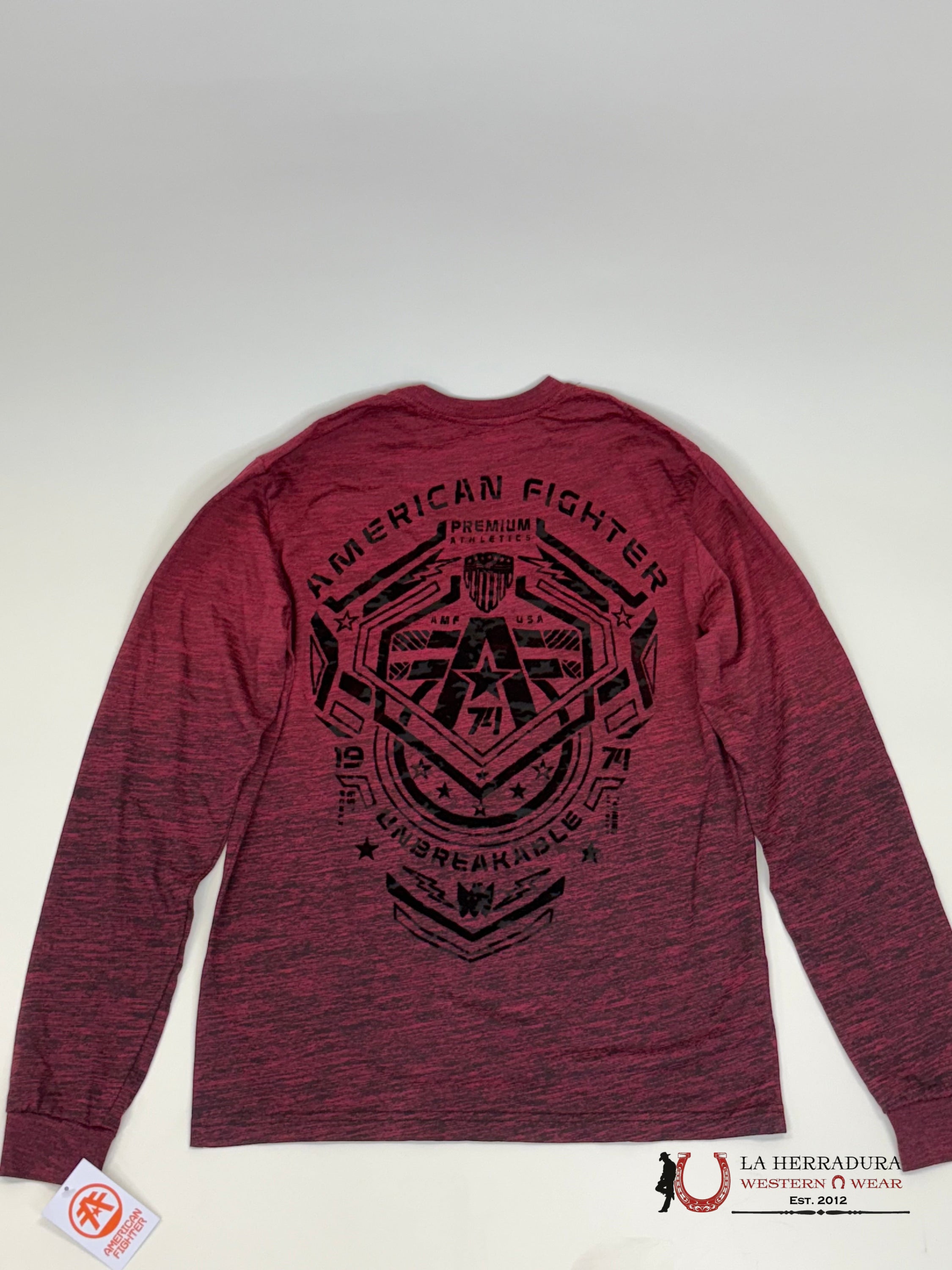 American Fighter Crestline Burgundy Long-Sleeve Ropa Hombres