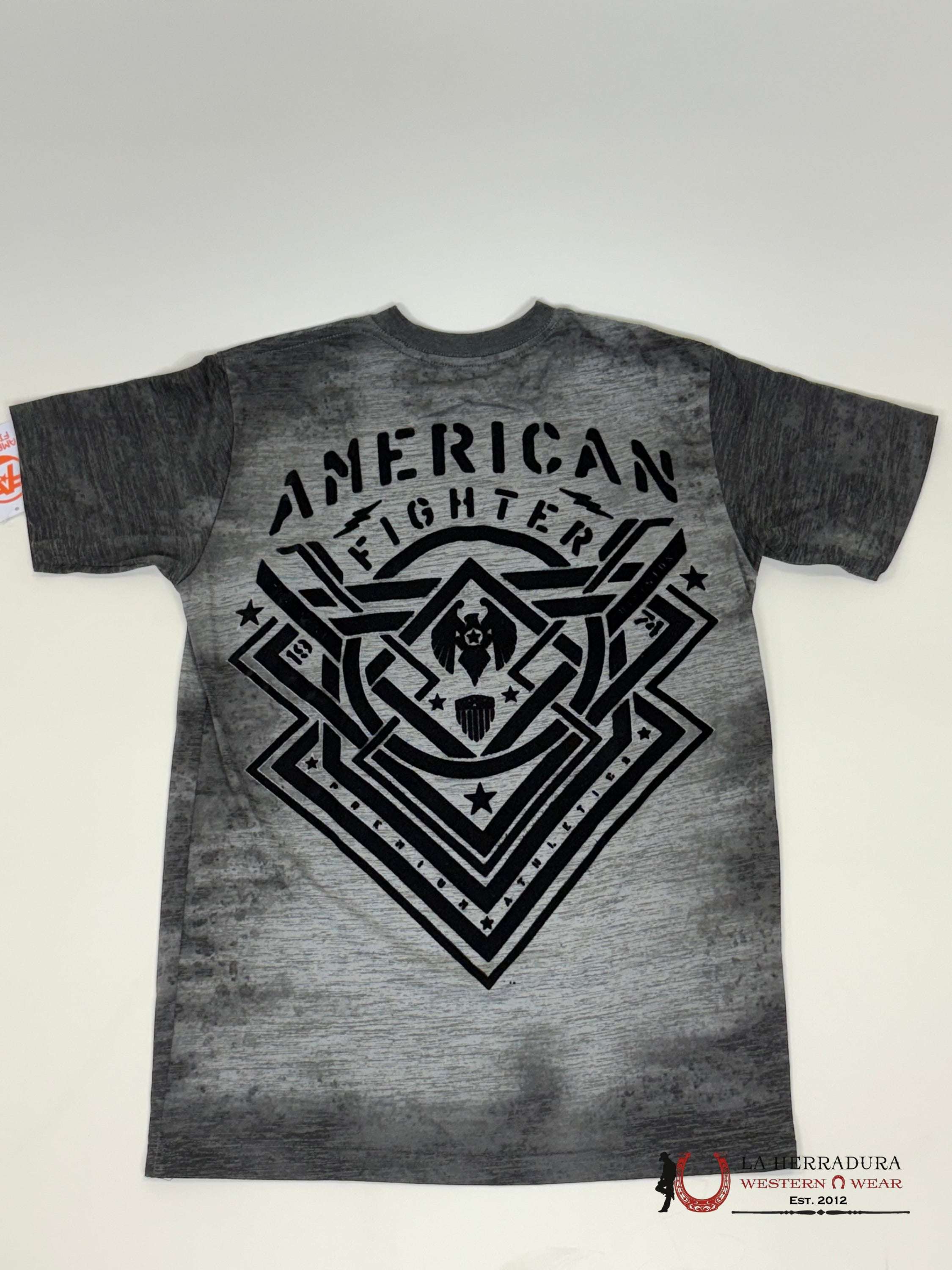 American Fighter T-Shirt Lost Springs Grey/Black Ropa Hombres