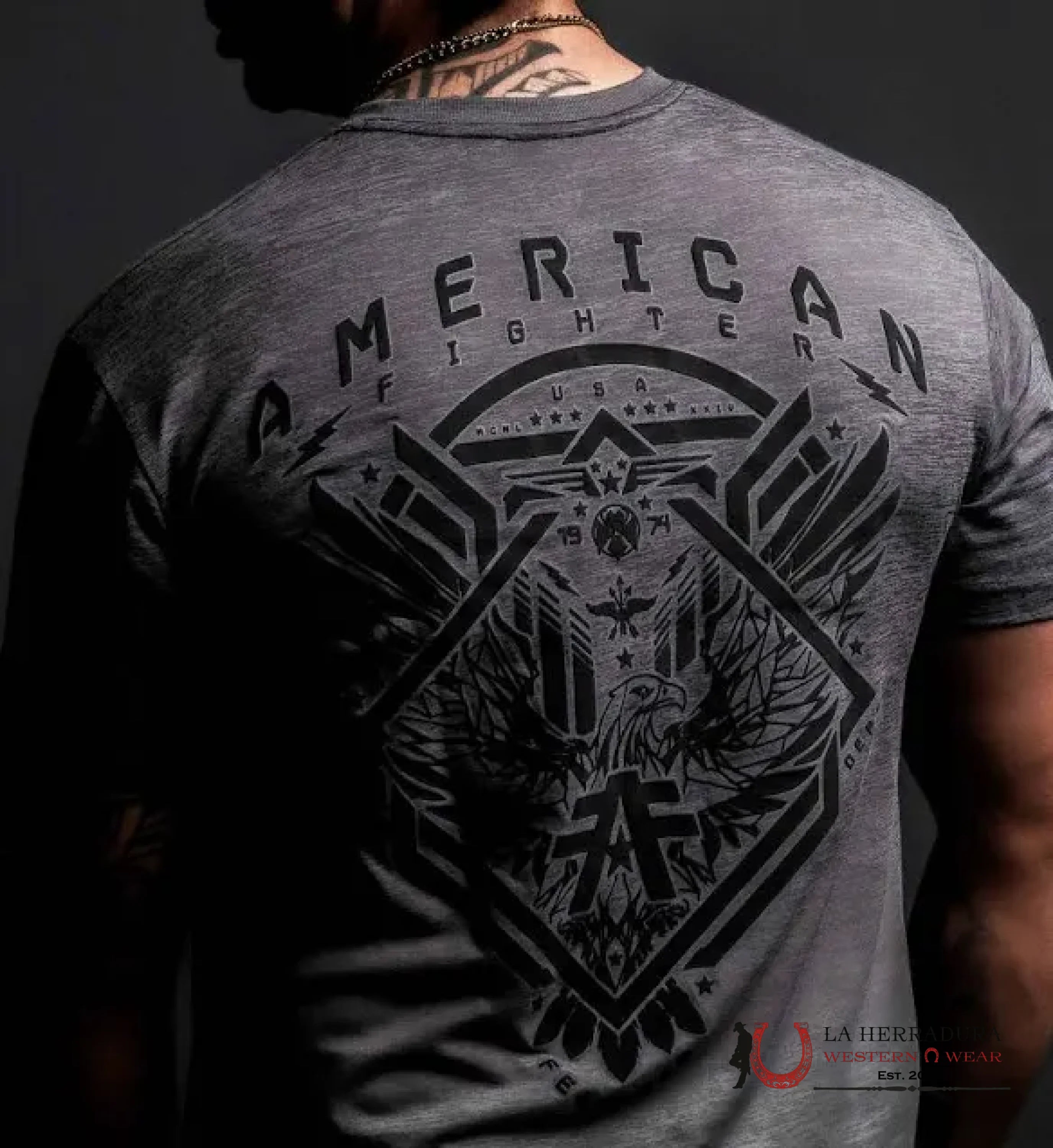 MENS AMERICAN FIGHTER TSHIRT- GRAYFORD SS FM15627 ROPA HOMBRES