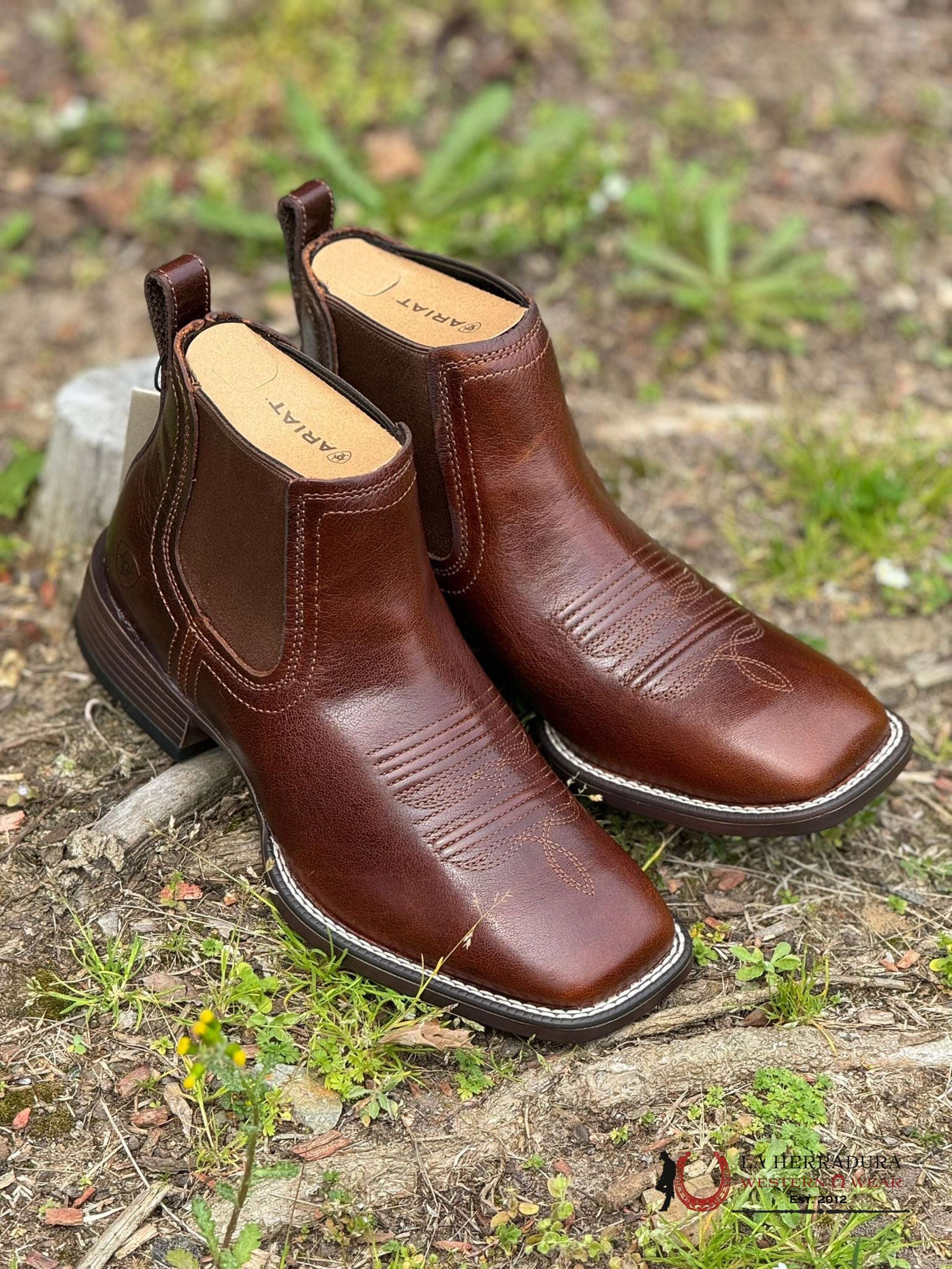Men’s Ariat Booker Ultra Royal Brown Short Boot Botas Hombres
