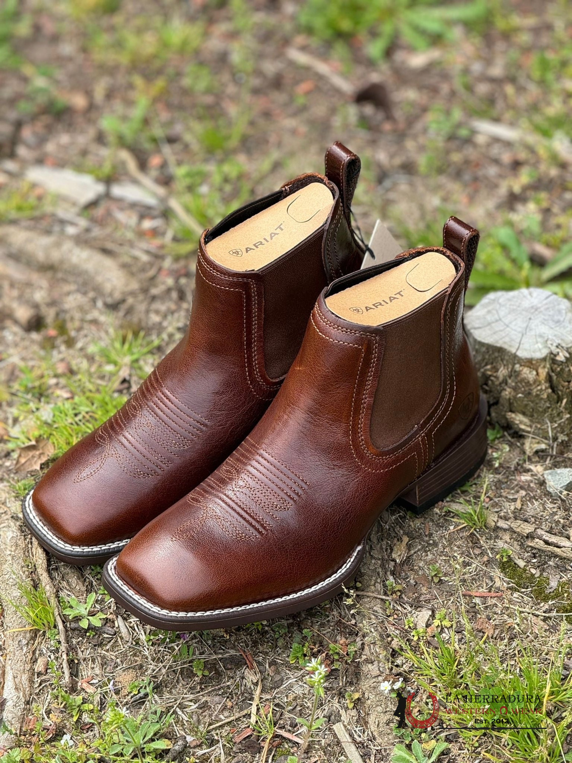 Men’s Ariat Booker Ultra Royal Brown Short Boot Botas Hombres