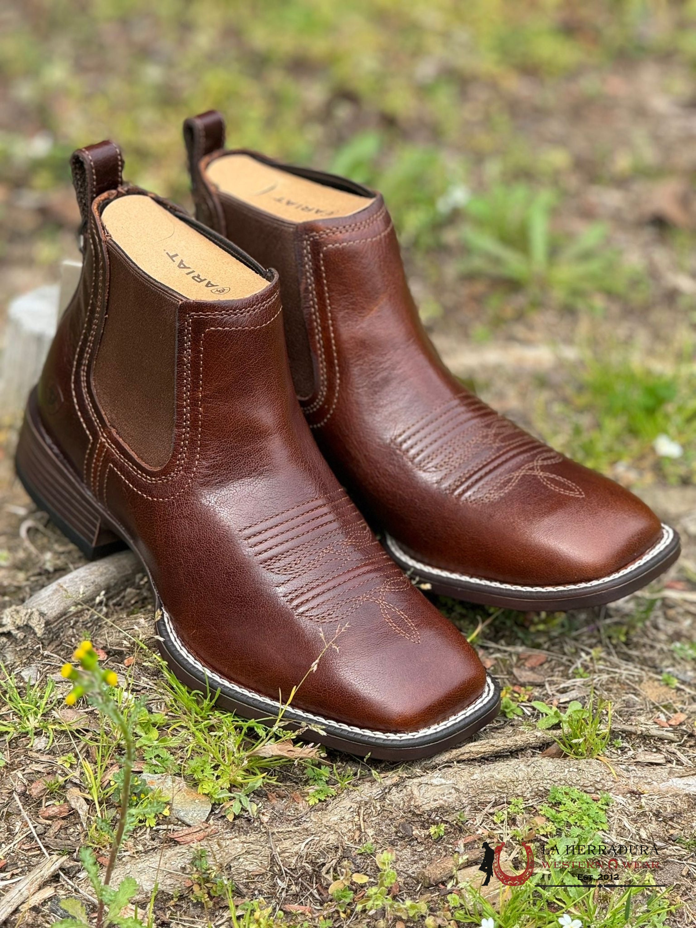 Men’s Ariat Booker Ultra Royal Brown Short Boot Botas Hombres