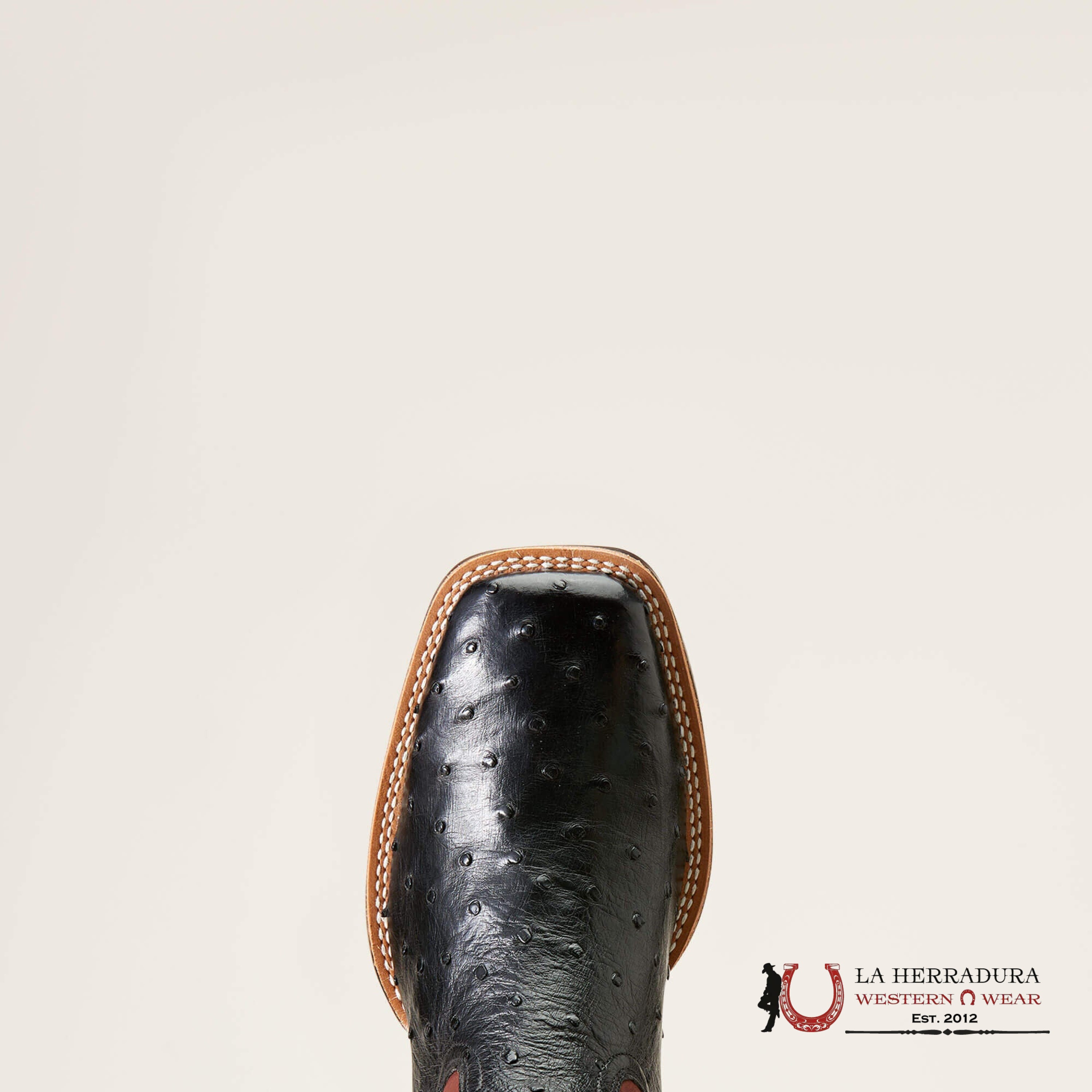 MENS ARIAT BRANDIN YLTRA JET BLACK FULL QUILL OSTRICH ROASTED CHESTNUT 10046962 BOTAS HOMBRES