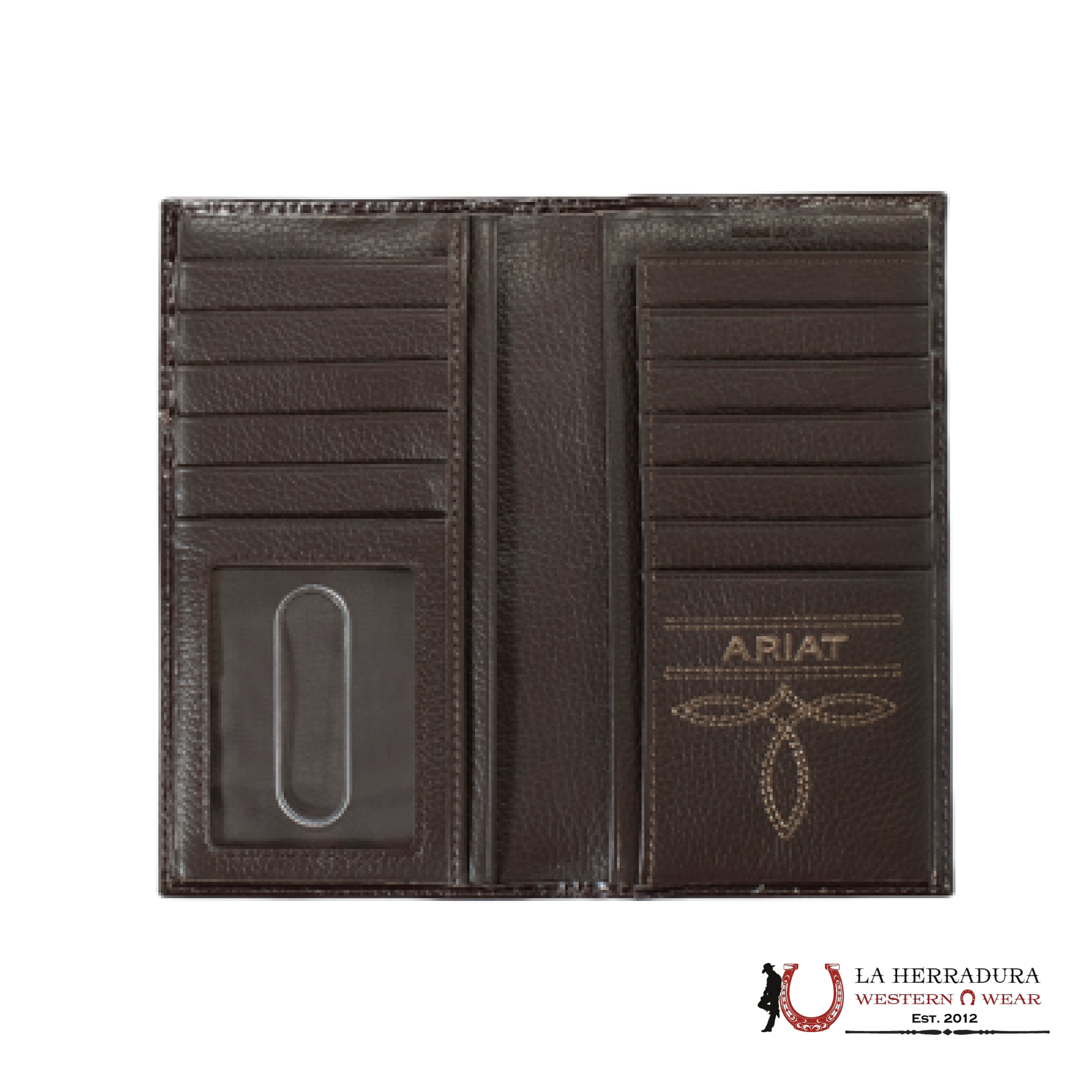 MENS ARIAT BROWN AMERICAN FLAG RODEO WALLET- A3553734 ACCESORIOS